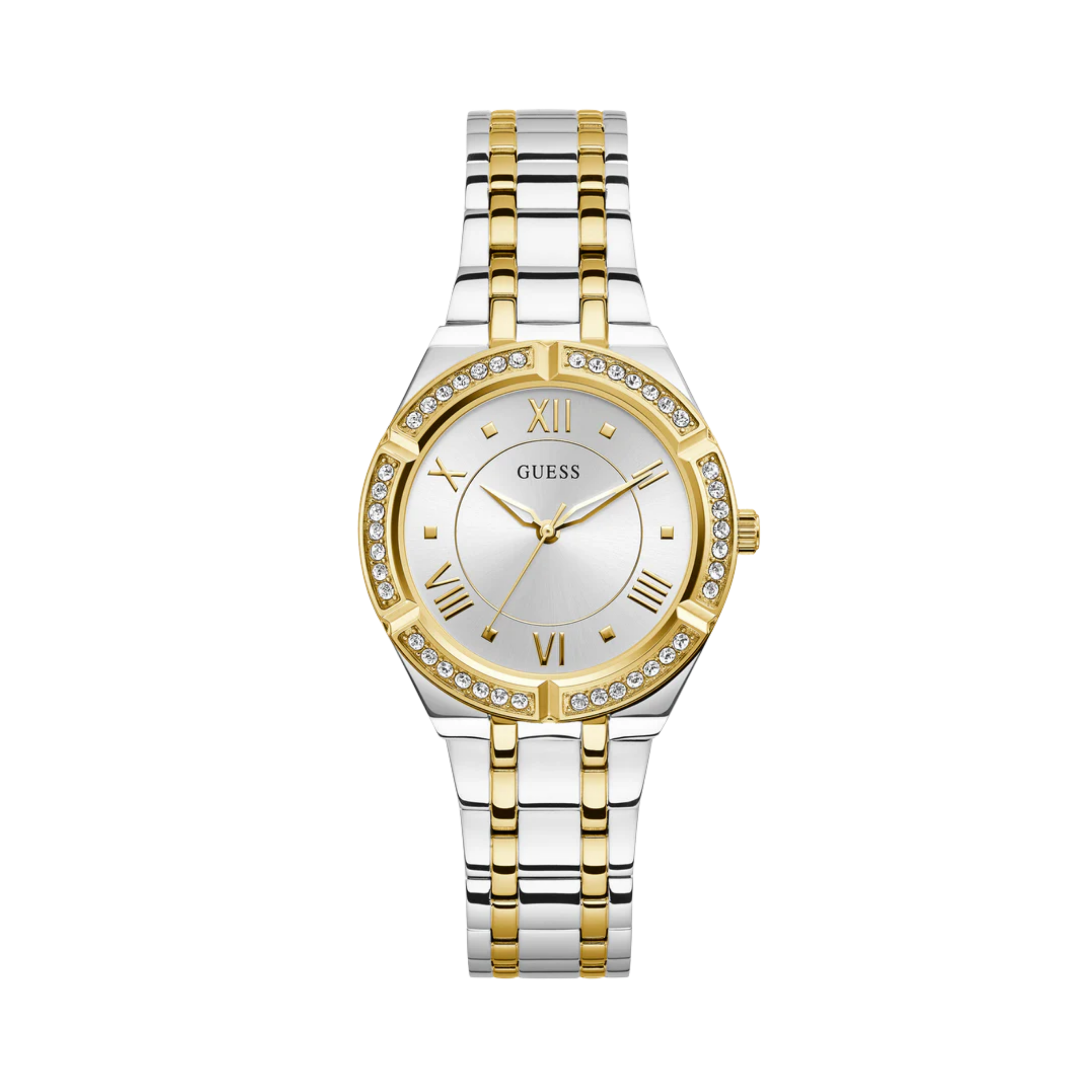 Guess Women Silver Tone Gold Tone Analog Watch GW0033L4 - Silver Gold
