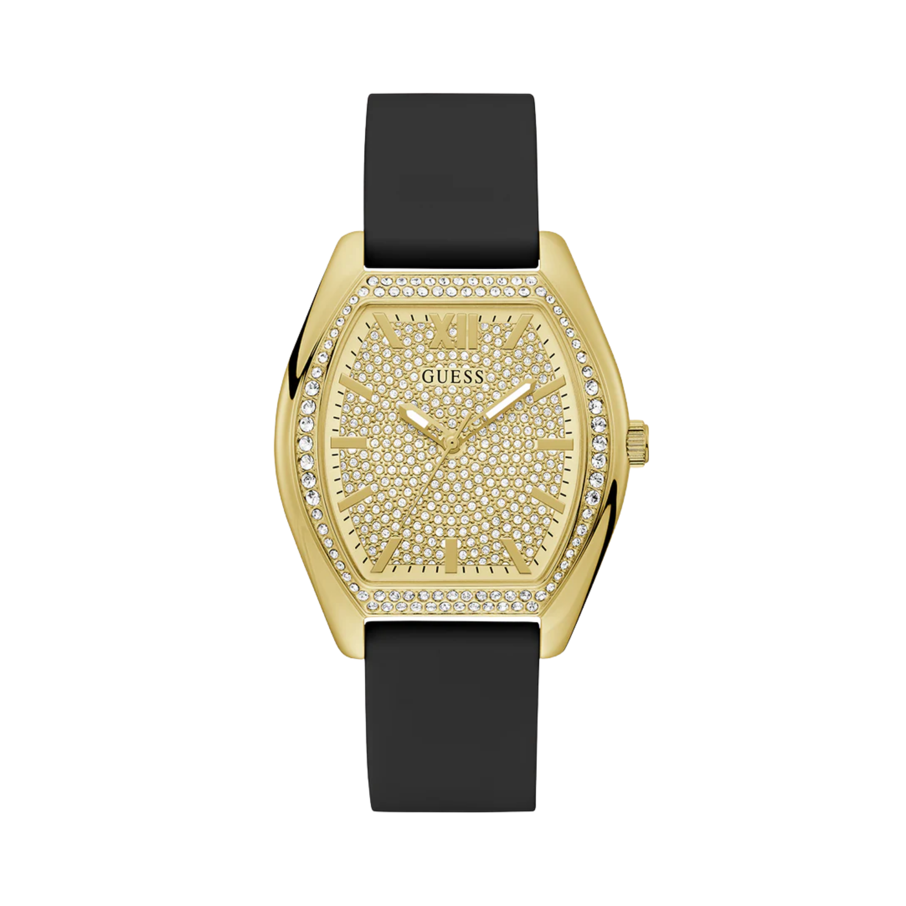 Guess Women Black Gold Tone Analog Watch U1407L1M - Black Gold