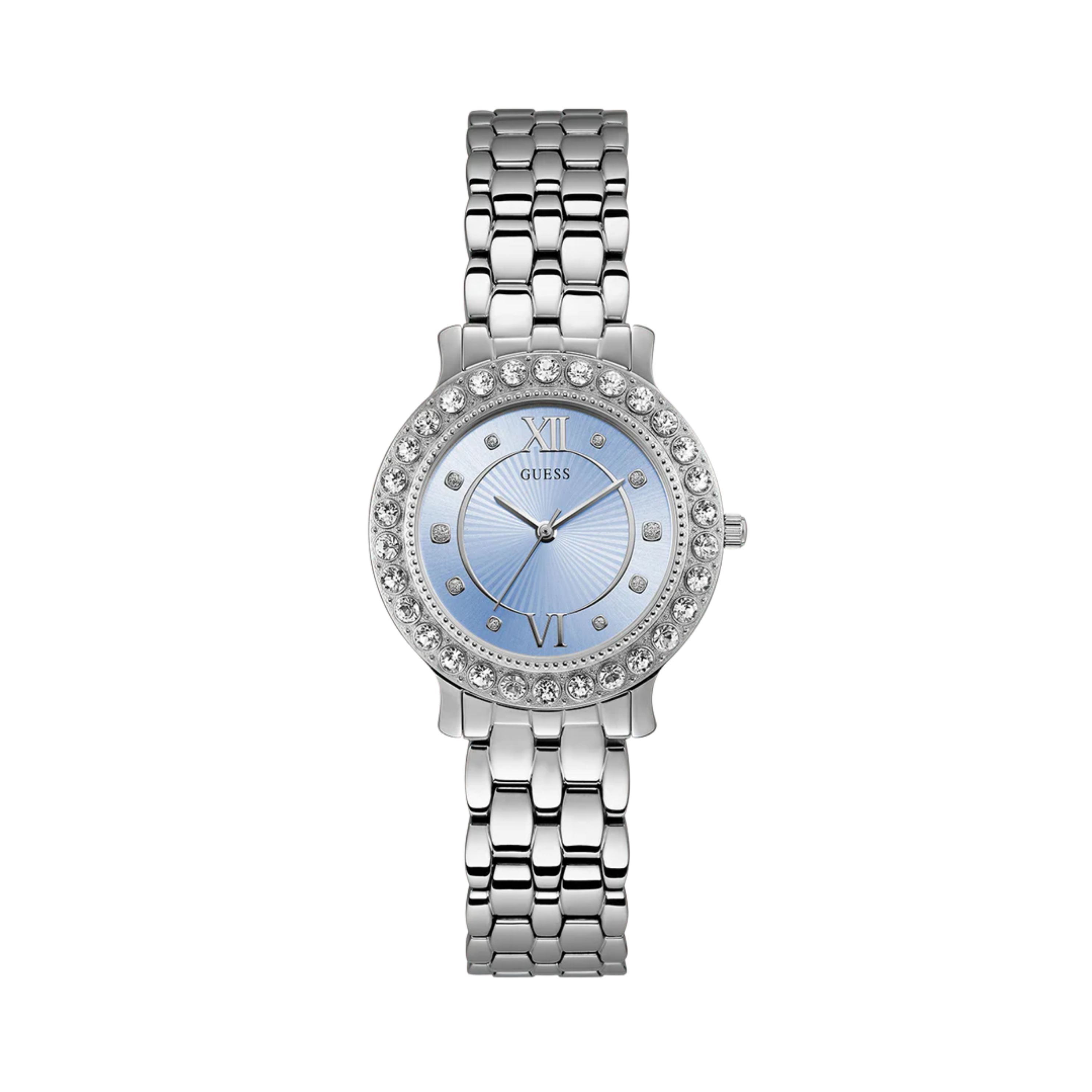 Guess Women Silver Tone Analog Watch U1062L6 - Silver
