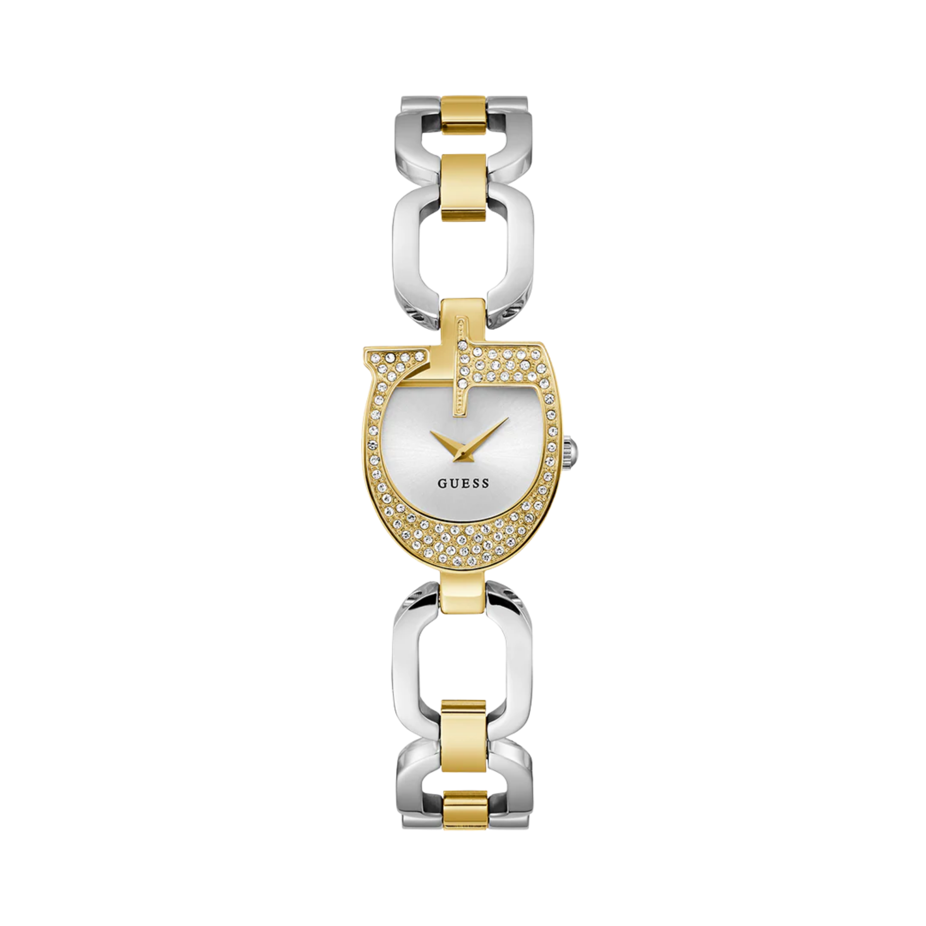 Guess Women Two Tone Gold Tone Analog Watch GW0683L6 - Silver Gold