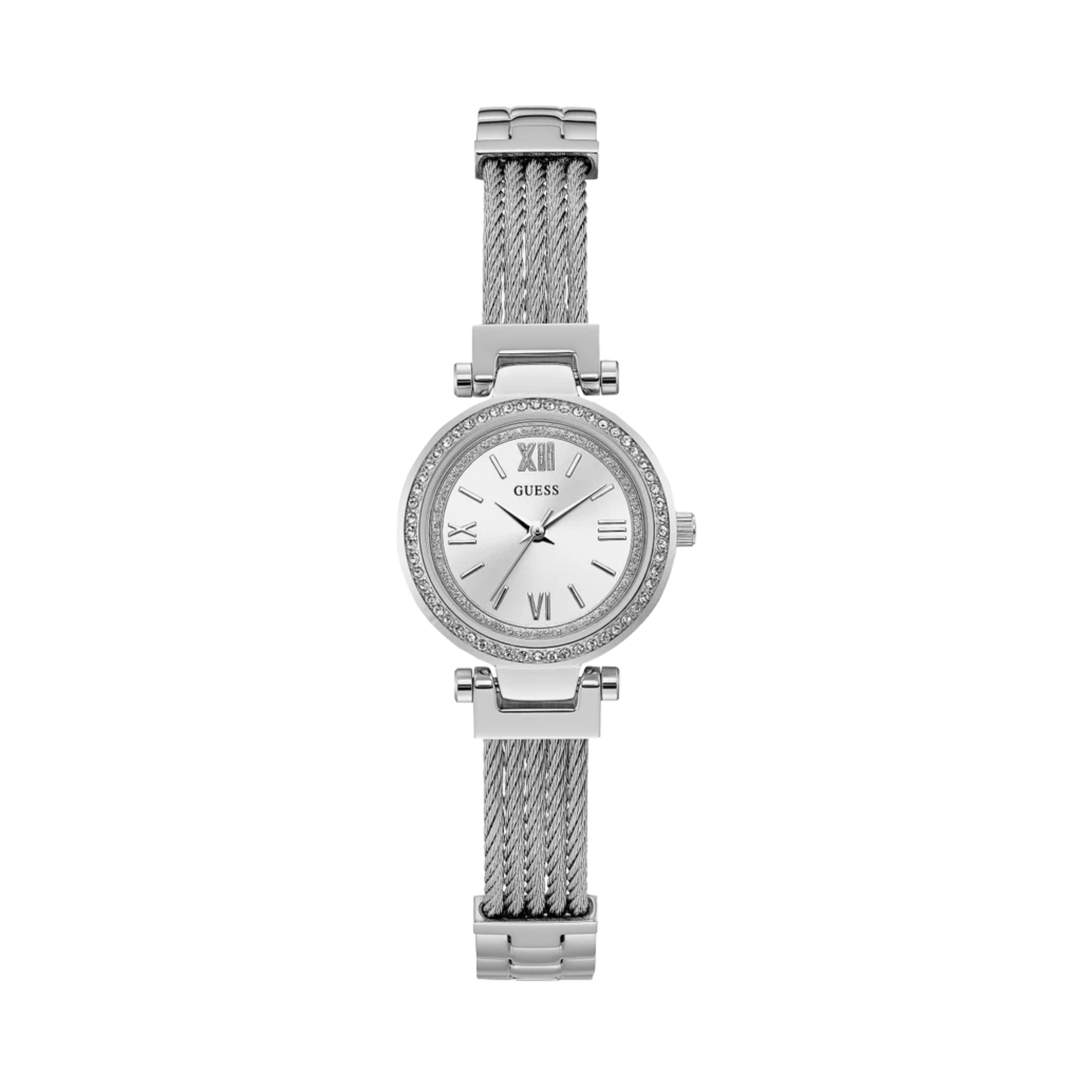 Guess Women Silver Tone Analog Watch U1009L1 - Silver