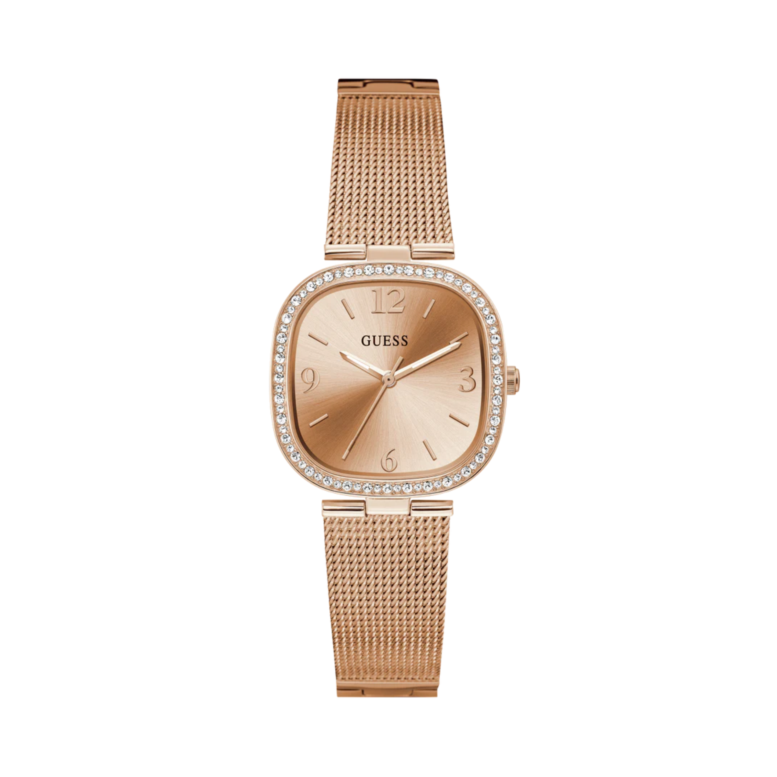 Guess Women Rose Gold Tone Mesh Analog Watch GW0354L3 - Rose Gold