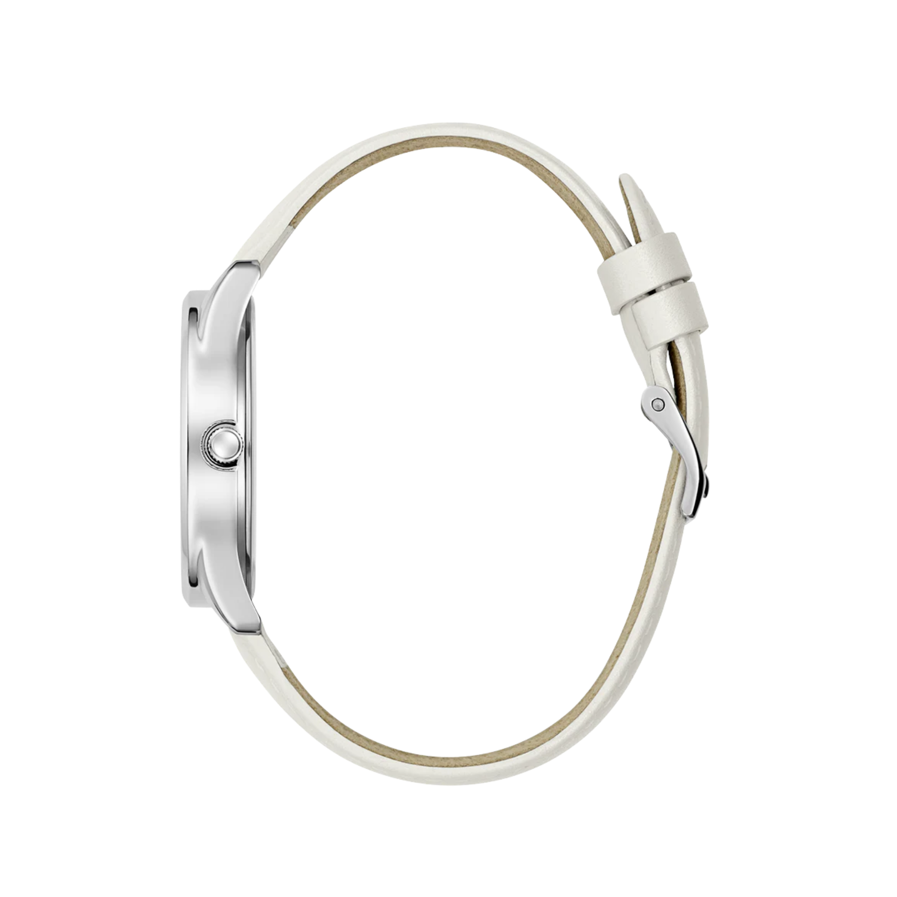 Guess Women White Silver Tone Analog Watch GW0837L1 - White Silver