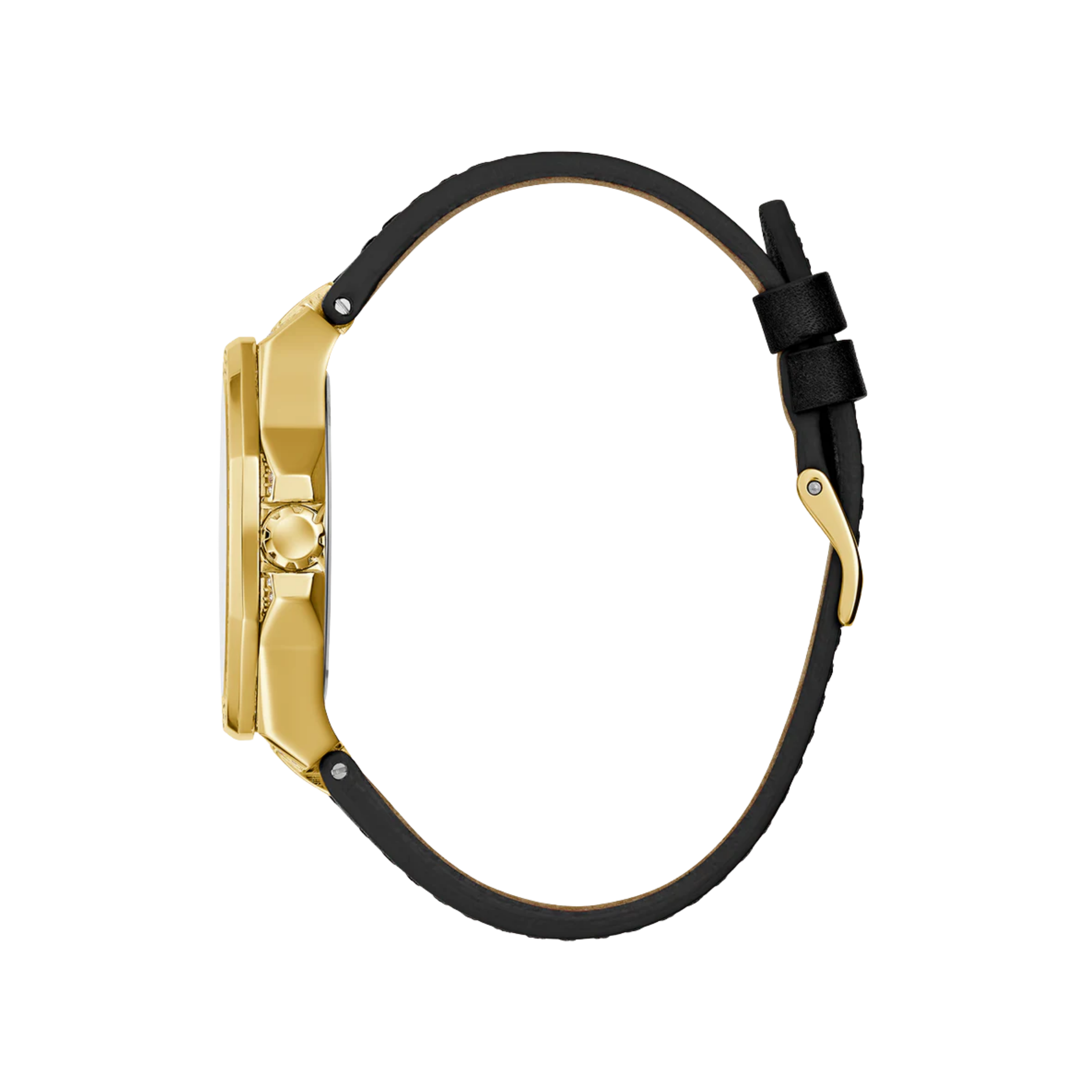 Guess Women Black Gold Tone Analog Watch - Black Gold