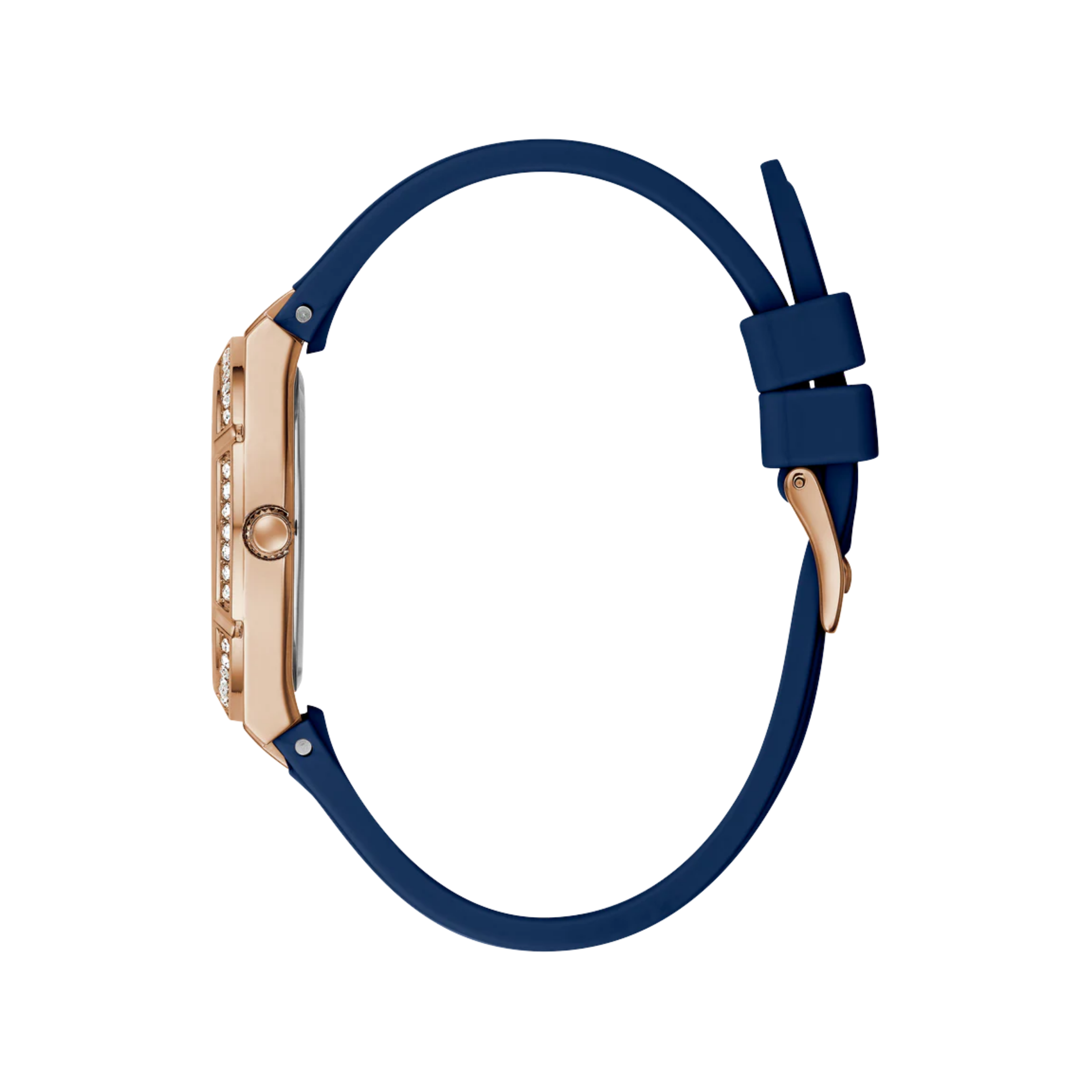 Guess Women Blue Rose Gold Tone Analog Watch GW0034L4 - Blue Rose Gold