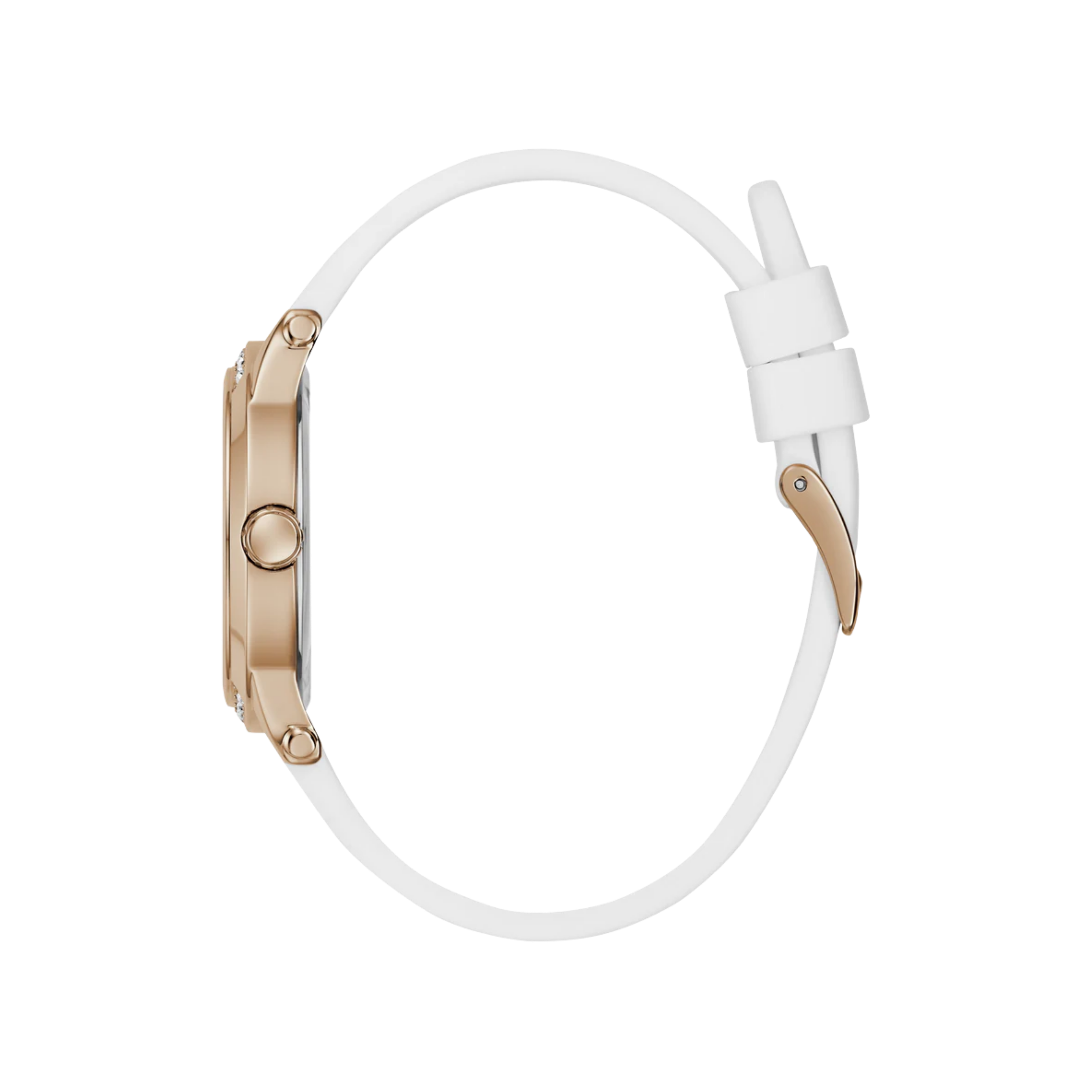 Guess Women White Rose Gold Tone Analog Watch GW0860L4 - White Rose Gold