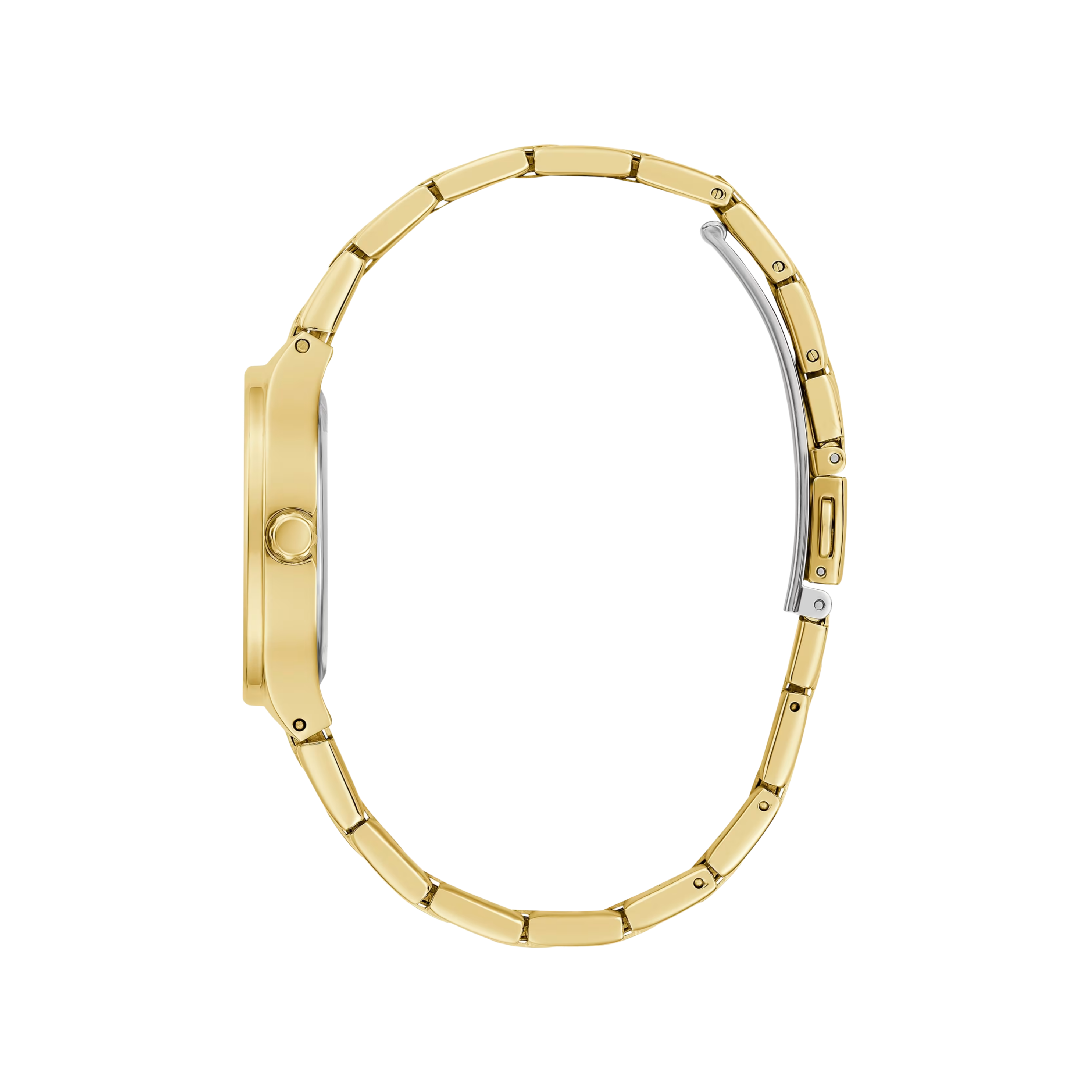 Guess Women Gold Tone Studded Analog Watch - Gold