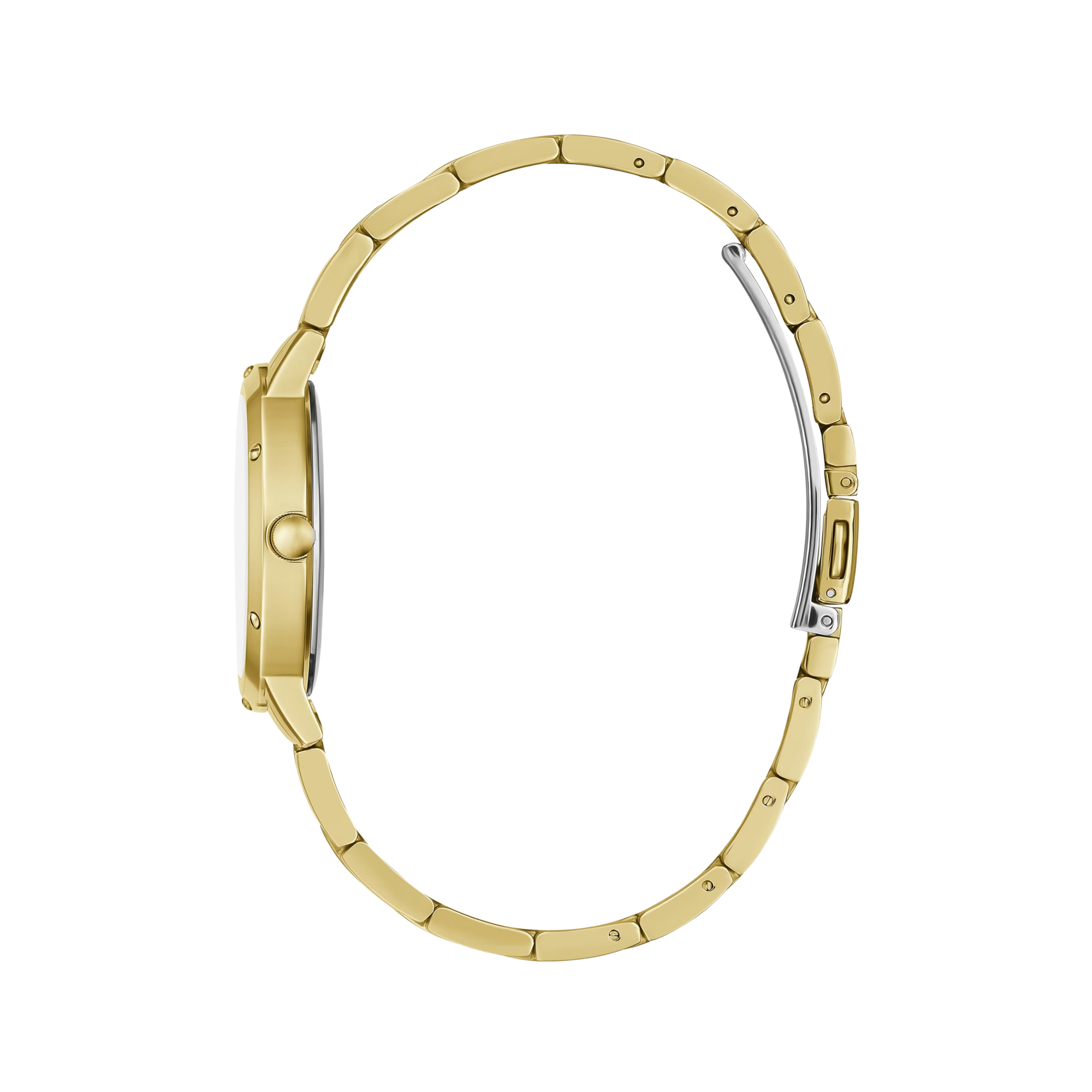 Guess Women  Gold Tone and Navy Round Analog Watch - Gold Navy