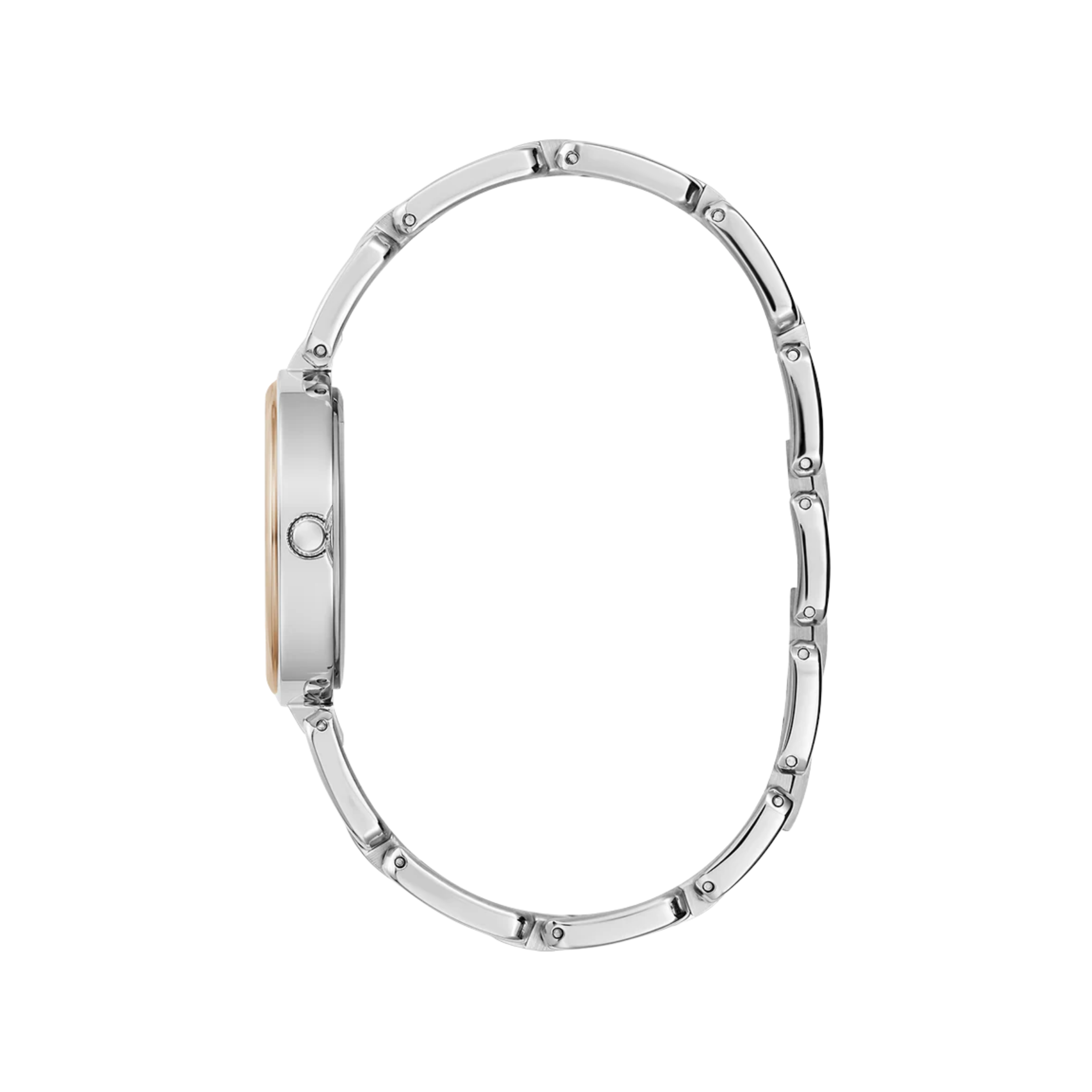 Guess Women Silver Two Tone Analog Watch U1387L4M - Silver Rose Gold