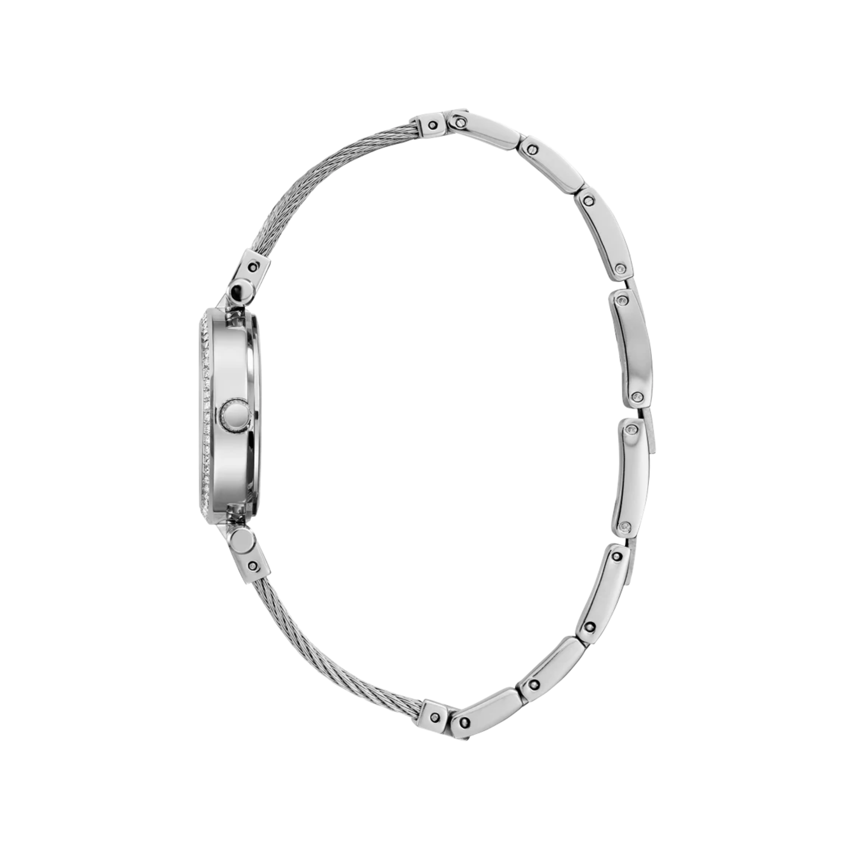 Guess Women Silver Tone Analog Watch U1009L1 - Silver