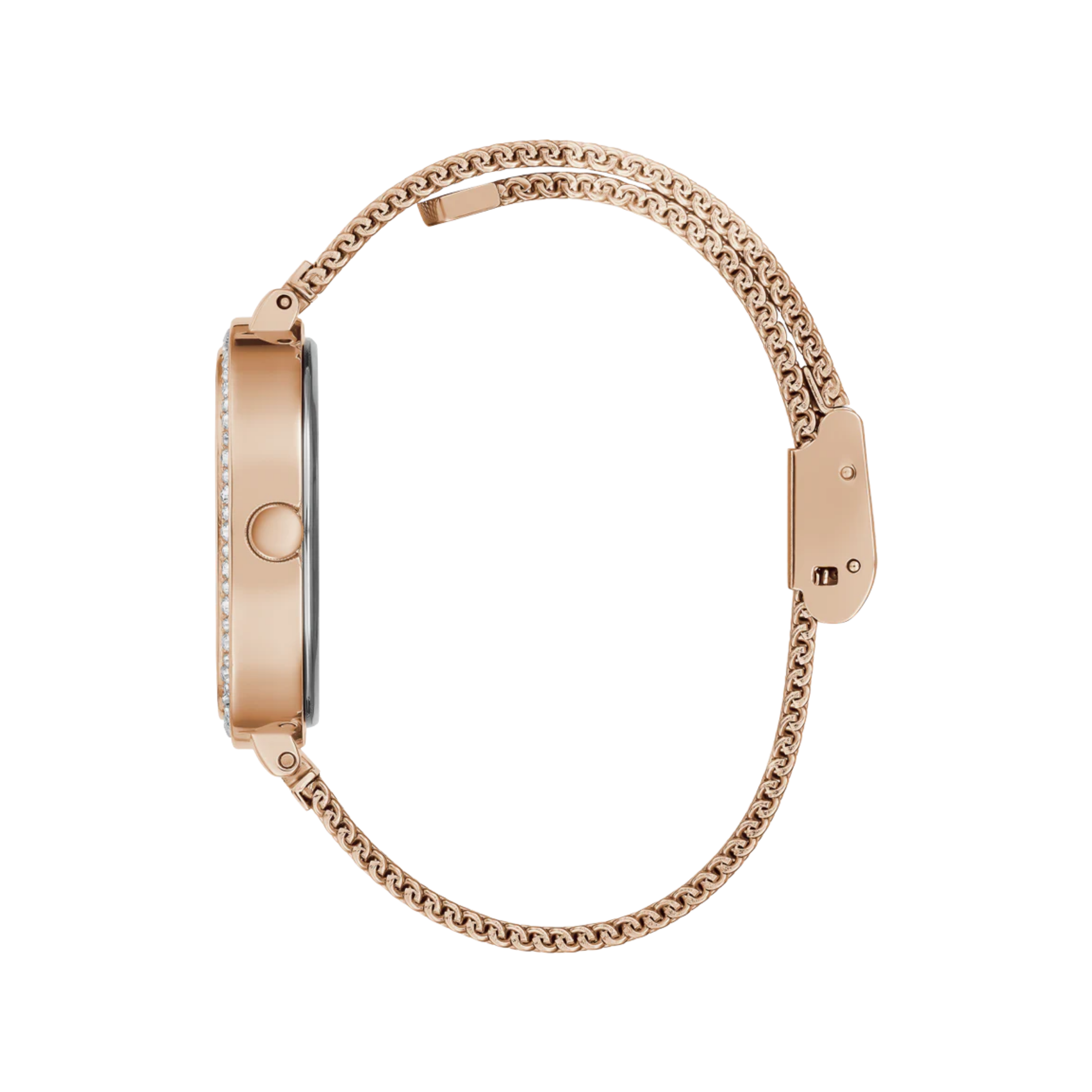 Guess Women Rose Gold Tone Mesh Analog Watch GW0354L3 - Rose Gold
