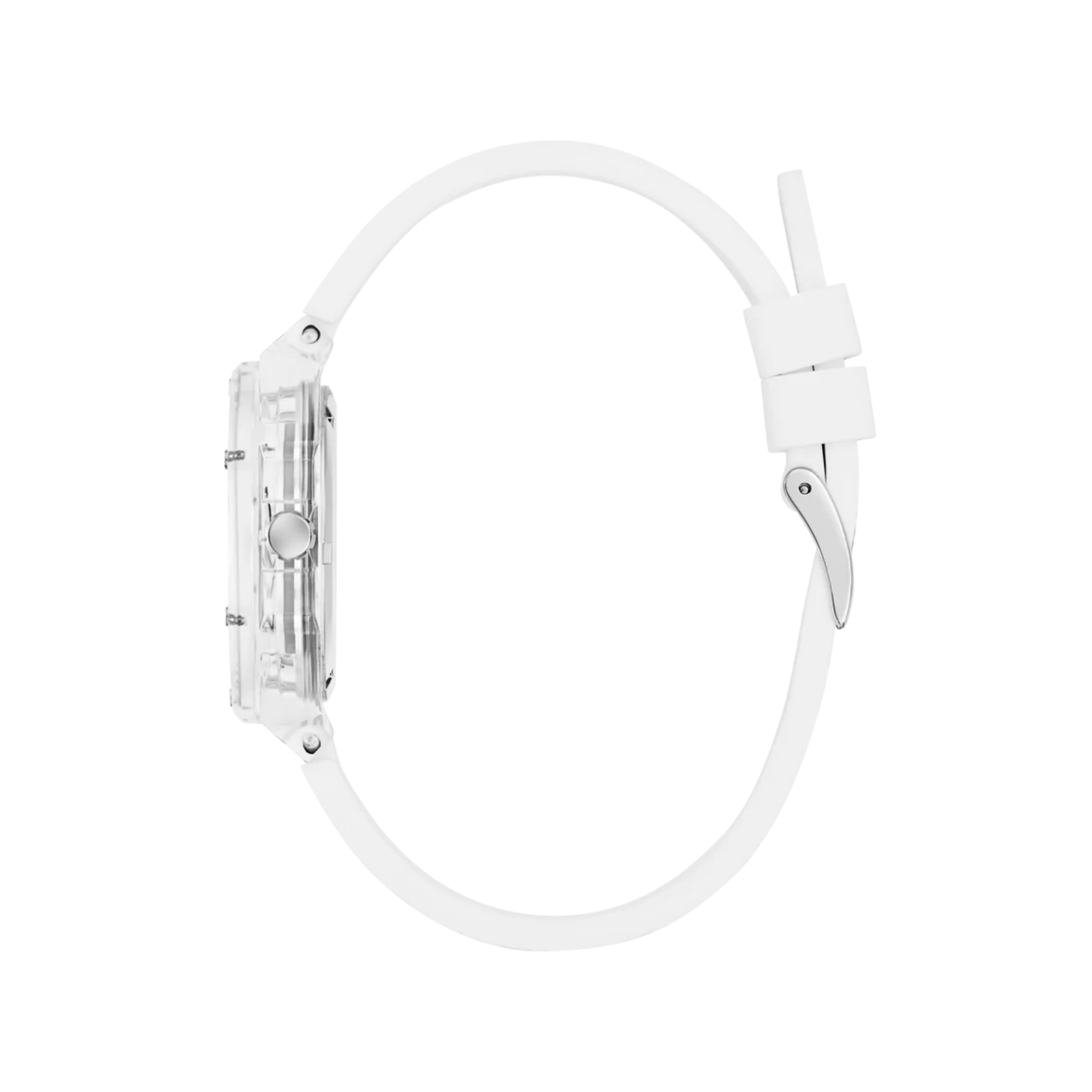 Guess Women Pride Limited Edition Rainbow Clear Analog Watch - White