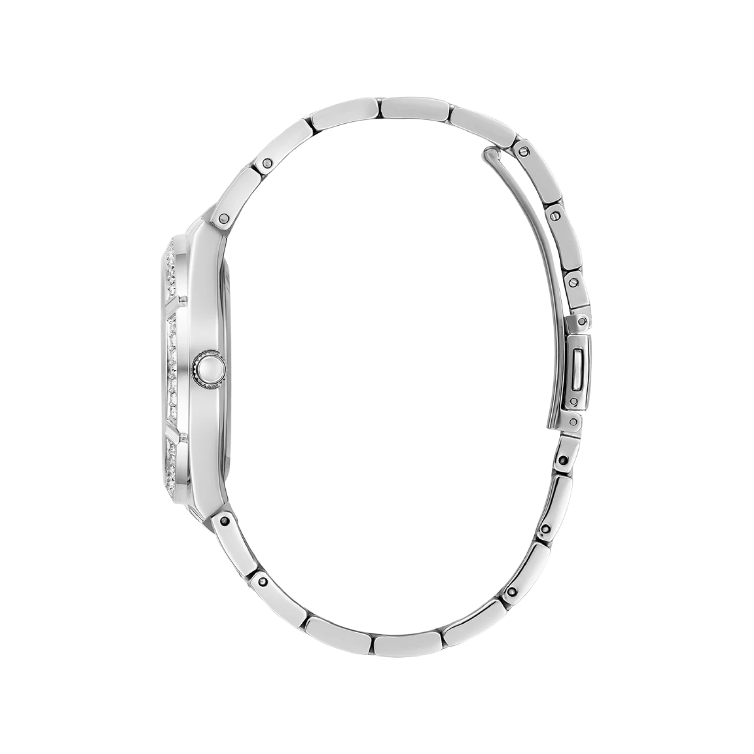 Guess Women Silver Tone Multi Function Watch - Silver