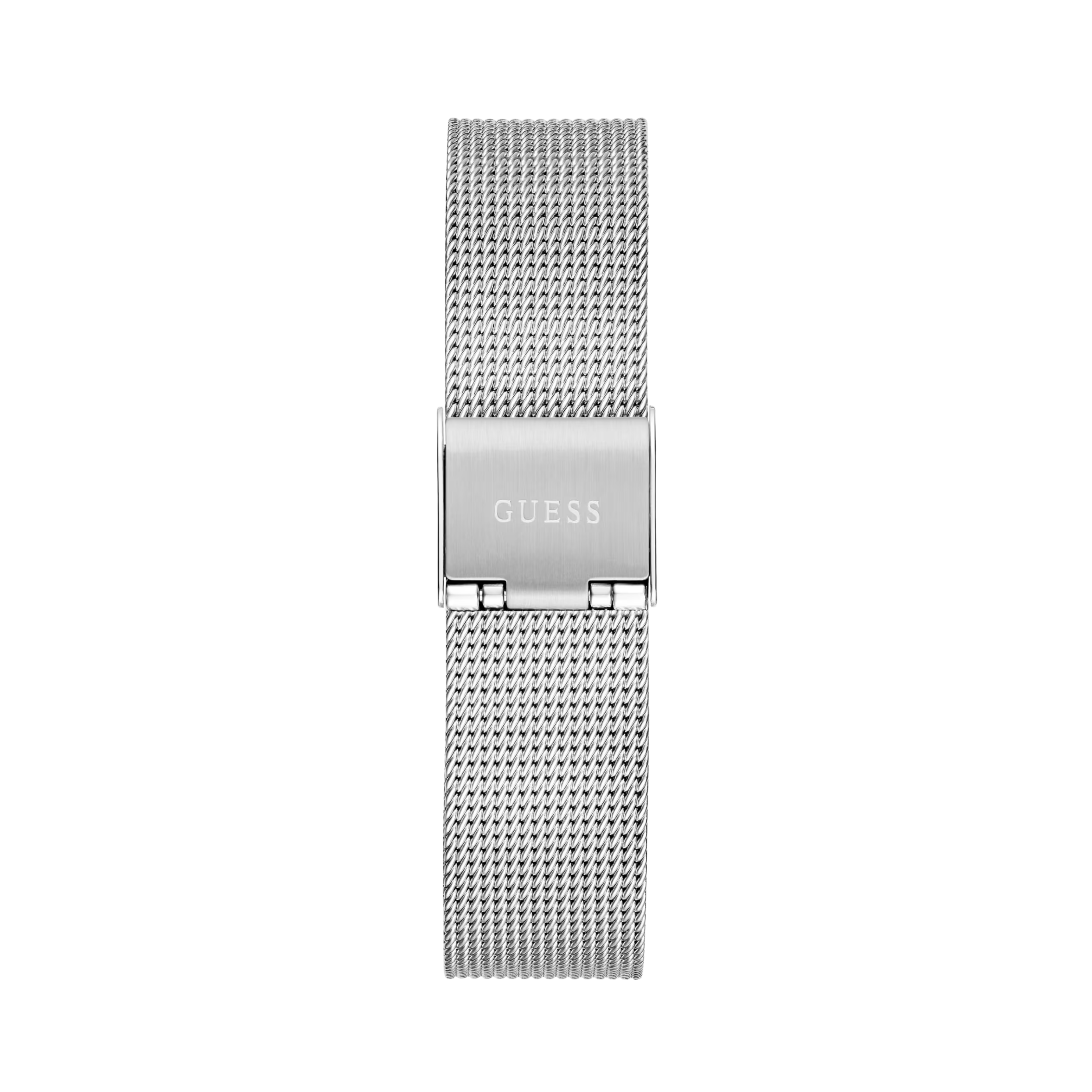 Guess Women Silver Tone Analog Logo Watch - Silver