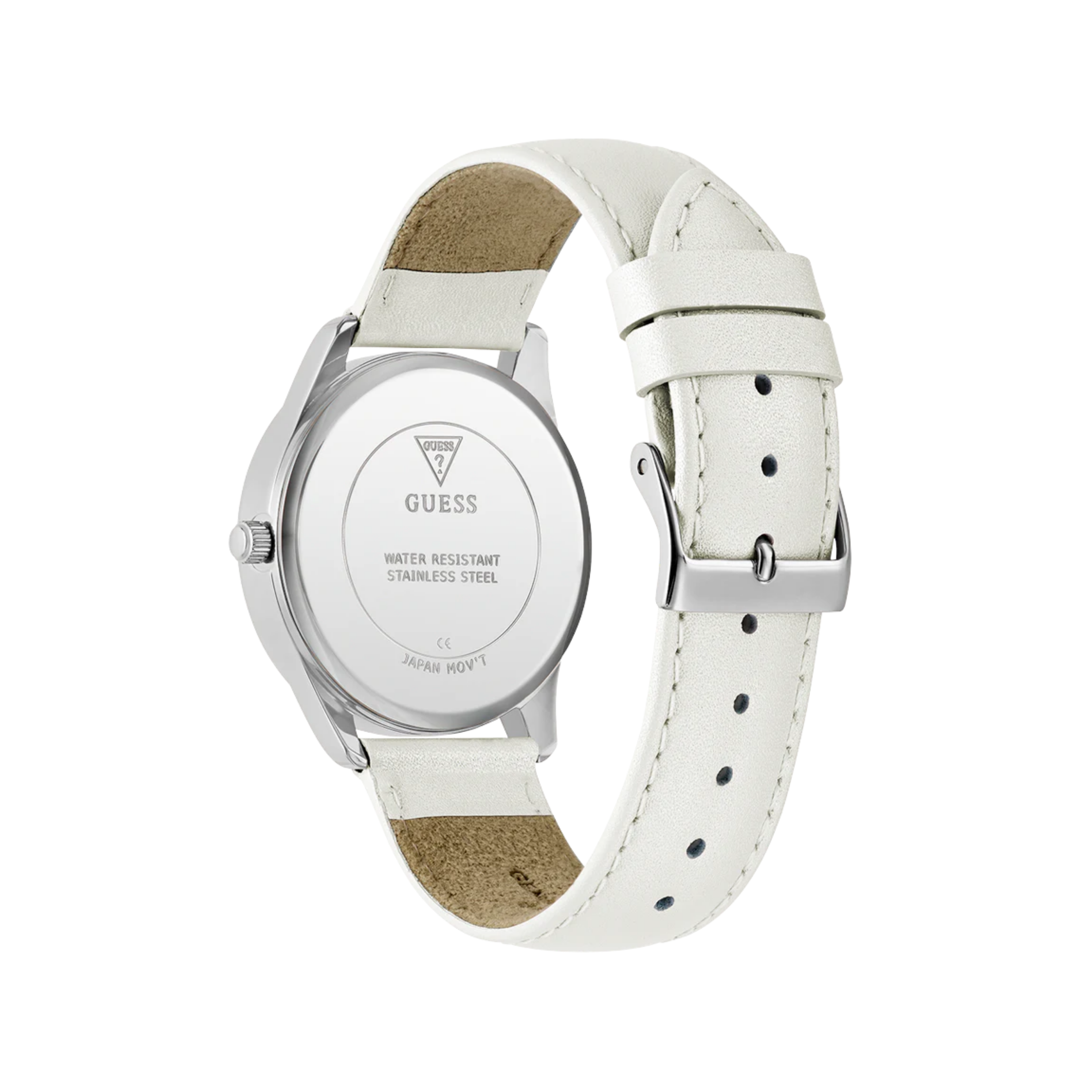 Guess Women White Silver Tone Analog Watch GW0837L1 - White Silver