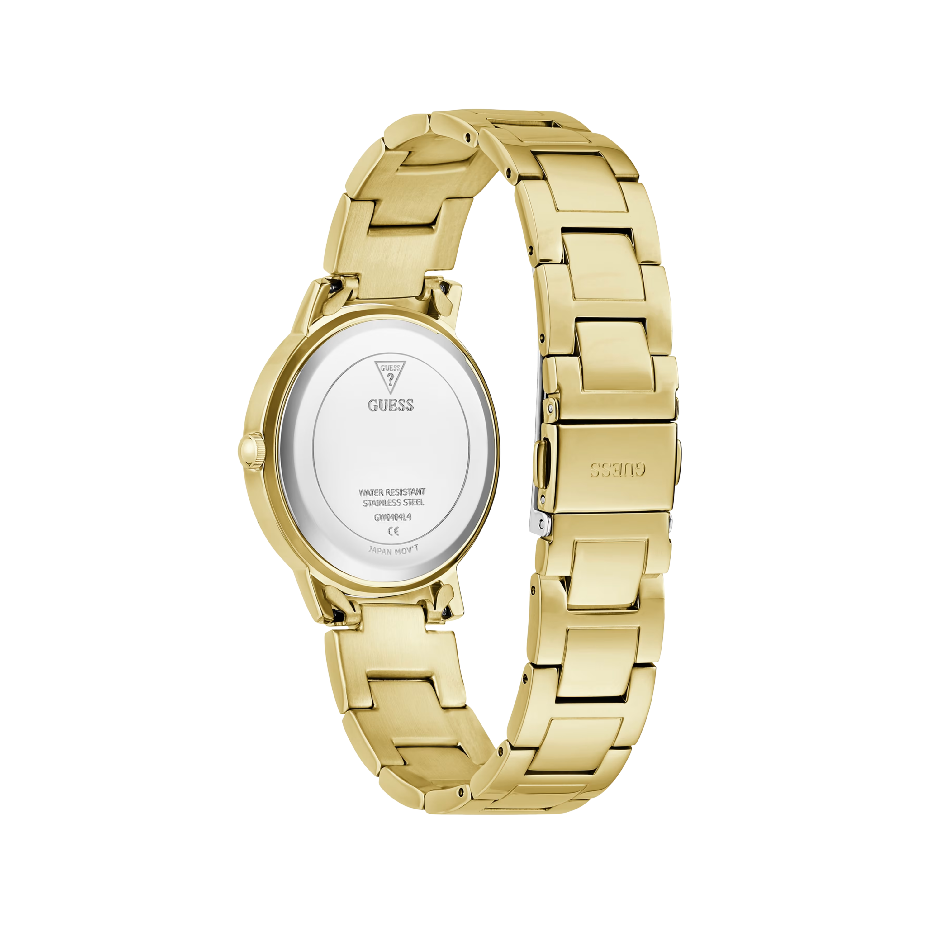 Guess Women  Gold Tone and Navy Round Analog Watch - Gold Navy