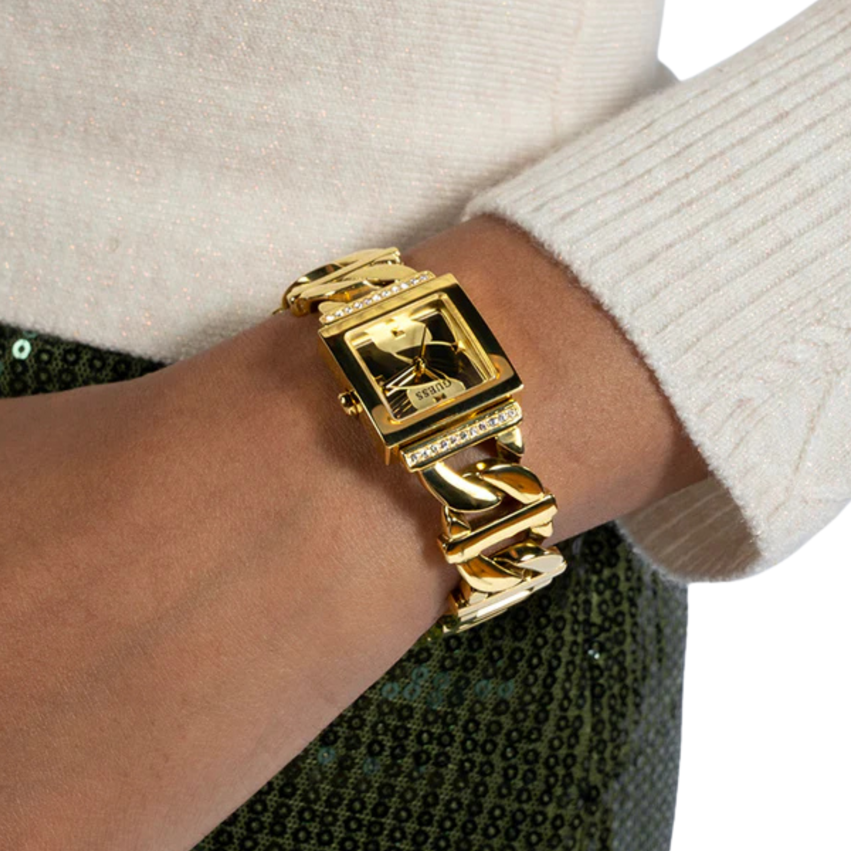 Guess Women Gold Tone Analog Watch GW0603L2 - Gold