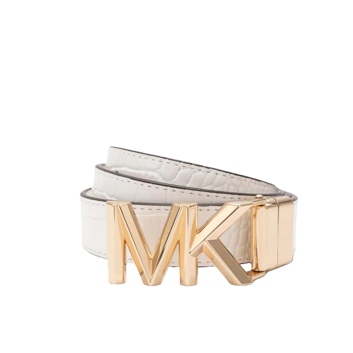 Michael Kors Women 1.1 Inch Logo Reversible Belt - Optic White