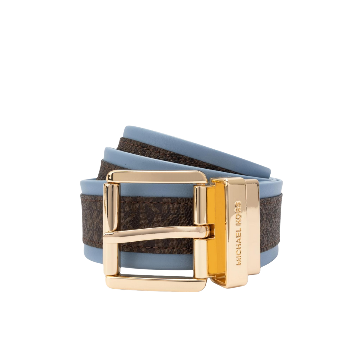 Michael Kors Women 1.5 Inch Reversible Logo Belt - Blue