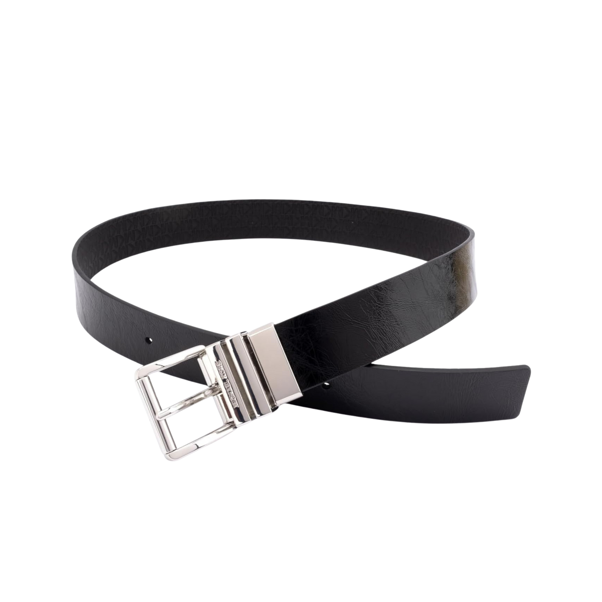 Michael Kors Women 1.5 Inch Leather Reversible Belt - Black Silver