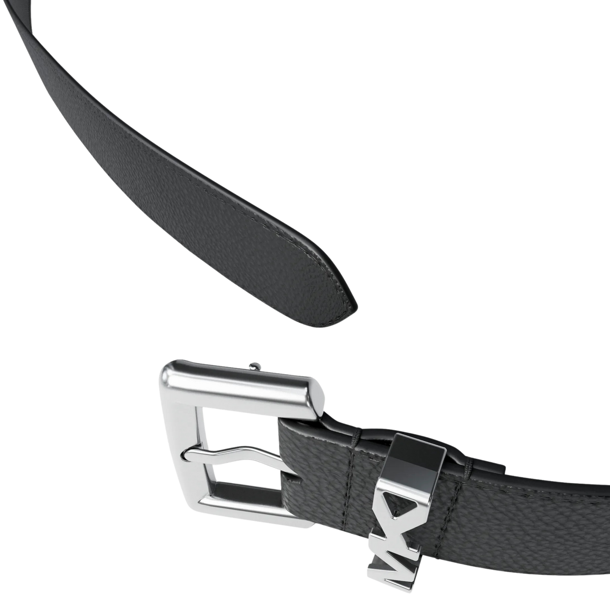 Michael Kors Men Pebbled Leather Belt - Black