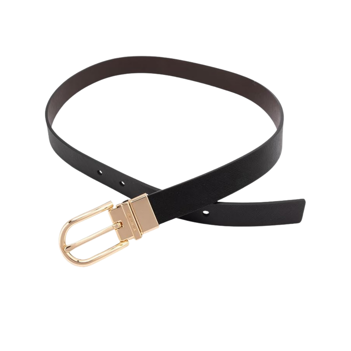 Michael Kors Women 1 Inch Reversible To Saffiano Leather Belt - Black Brown