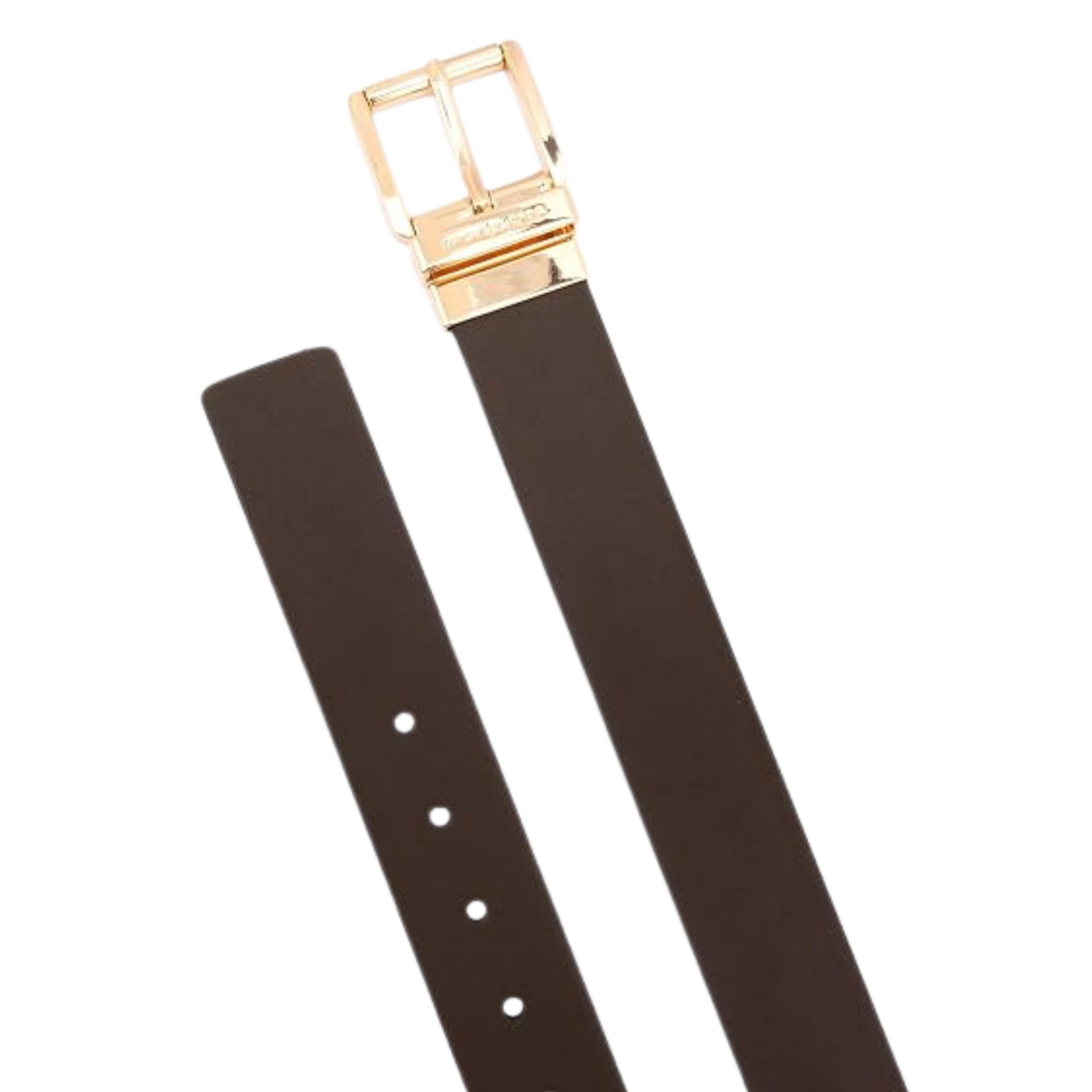 Michael Kors Women 1.5 Inch Leather Reversible Belt - Chocolate Brown