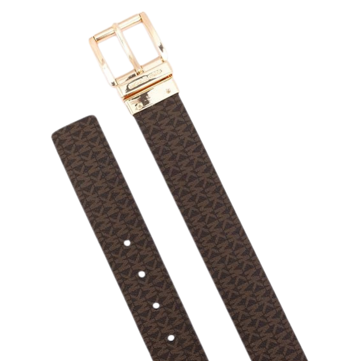 Michael Kors Women 1.5 Inch Leather Reversible Belt - Chocolate Brown