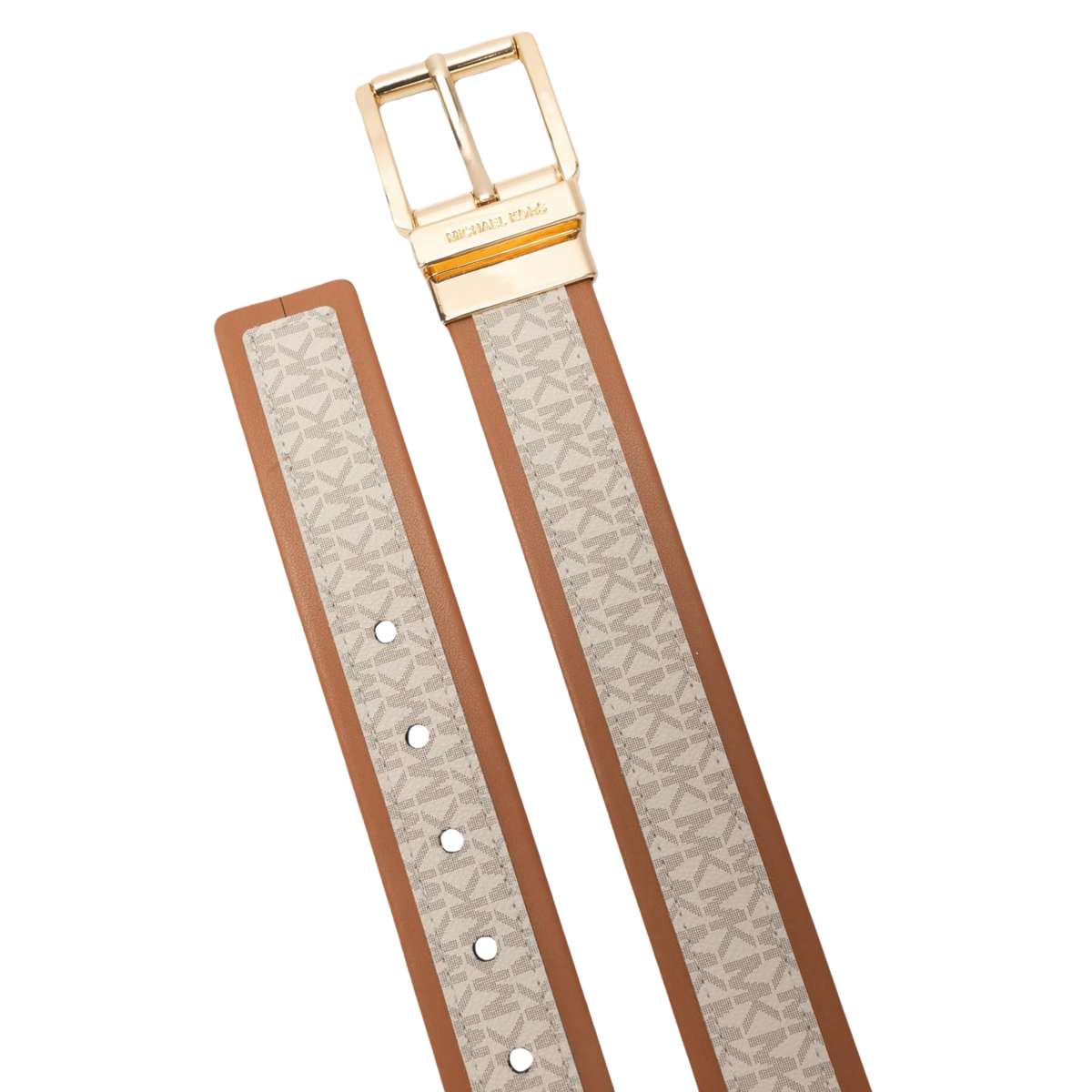 Michael Kors Women 1.5 Inch Reversible Logo Belt - Vanilla