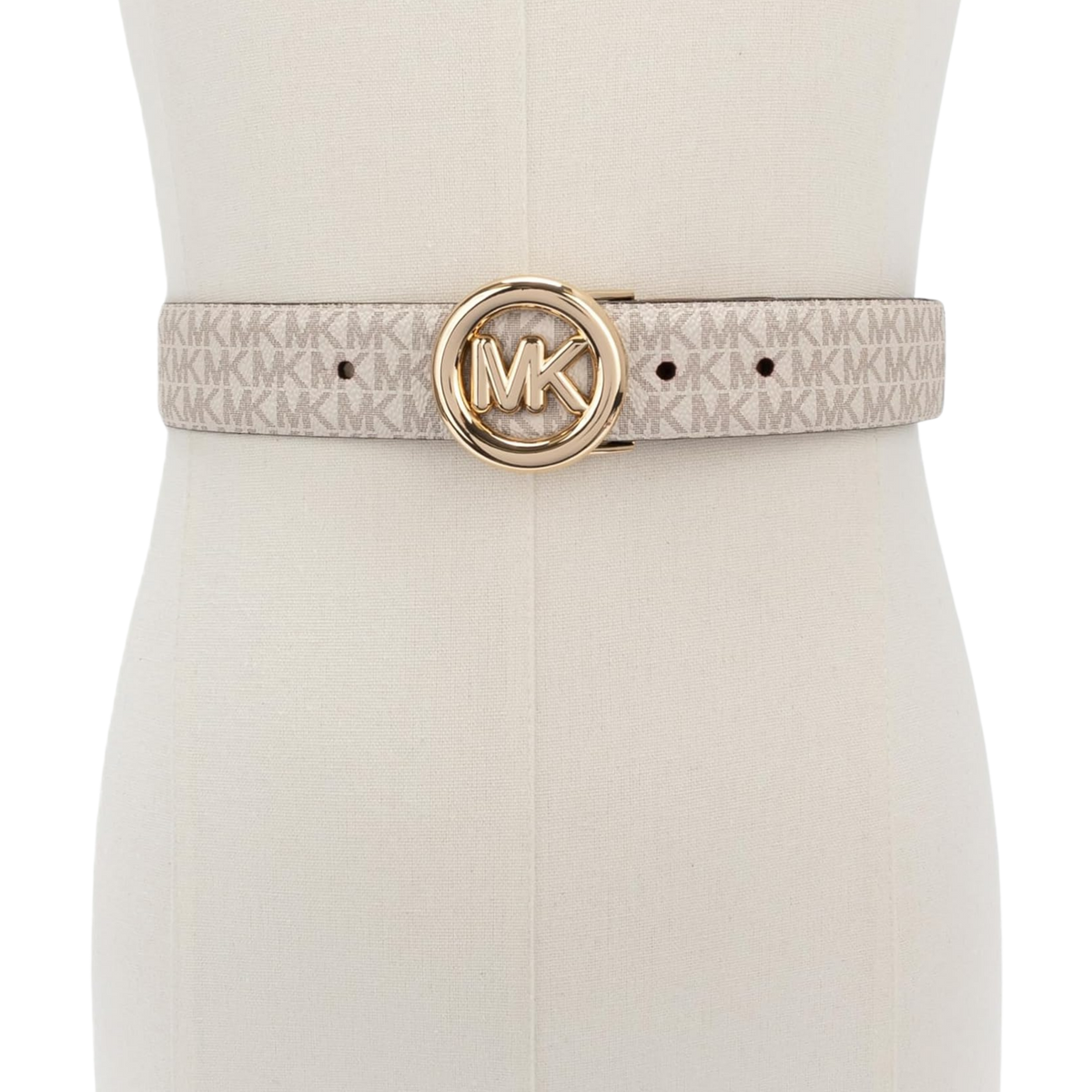 Michael Kors Women Non Reversible Leather Belt - Vanilla Luggage