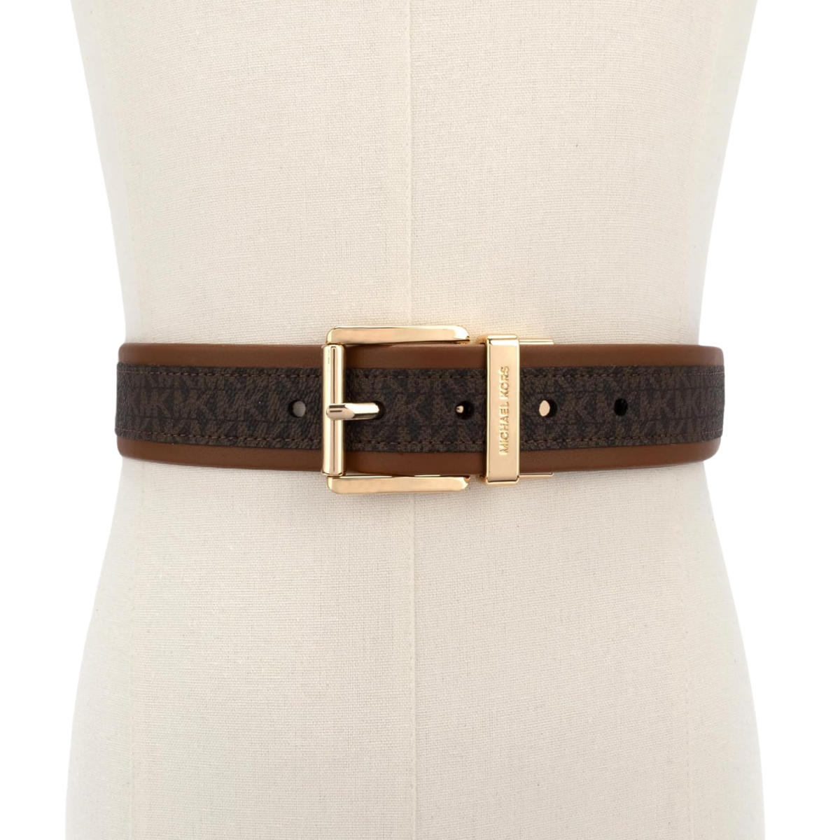 Michael Kors Women 1.5 Inch Reversible Logo Belt - Brown