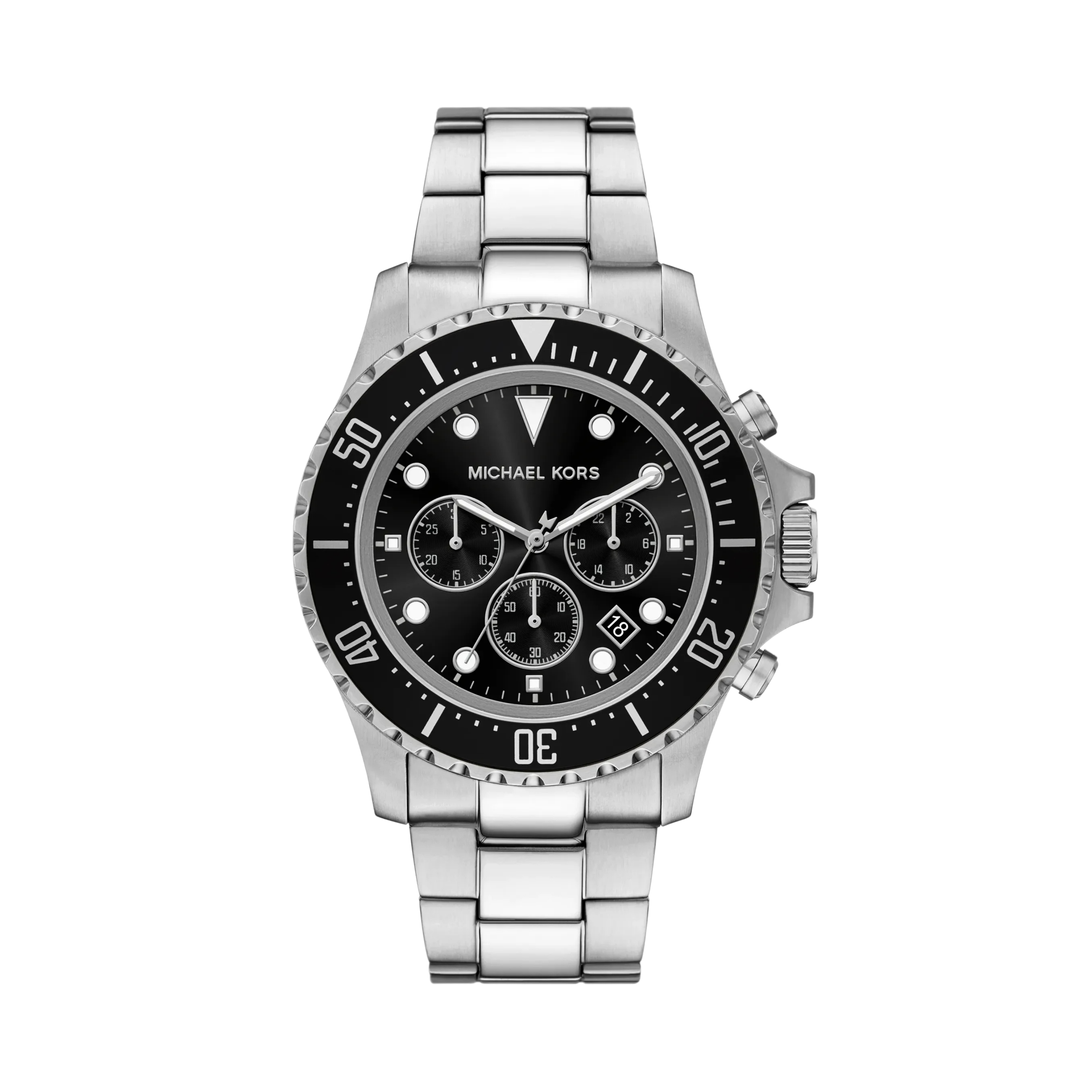 Michael Kors Men Oversized Everest Silver Tone Watch - Silver