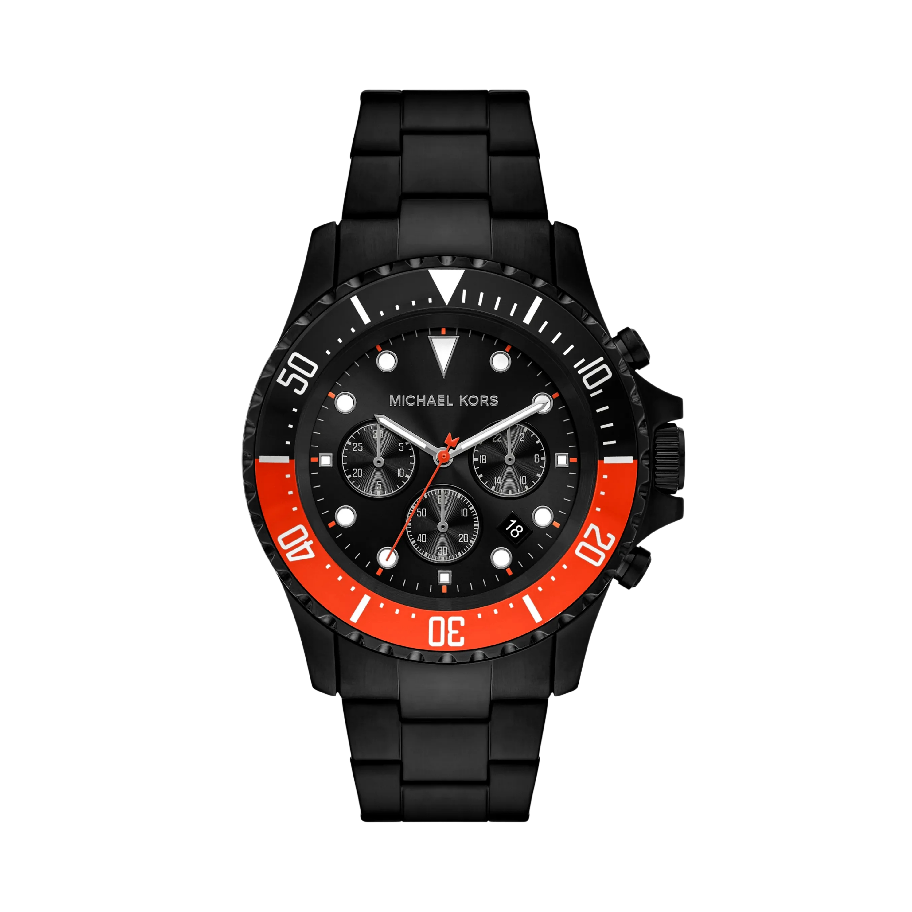 Michael Kors Men Oversized Everest Black Tone Watch - Black