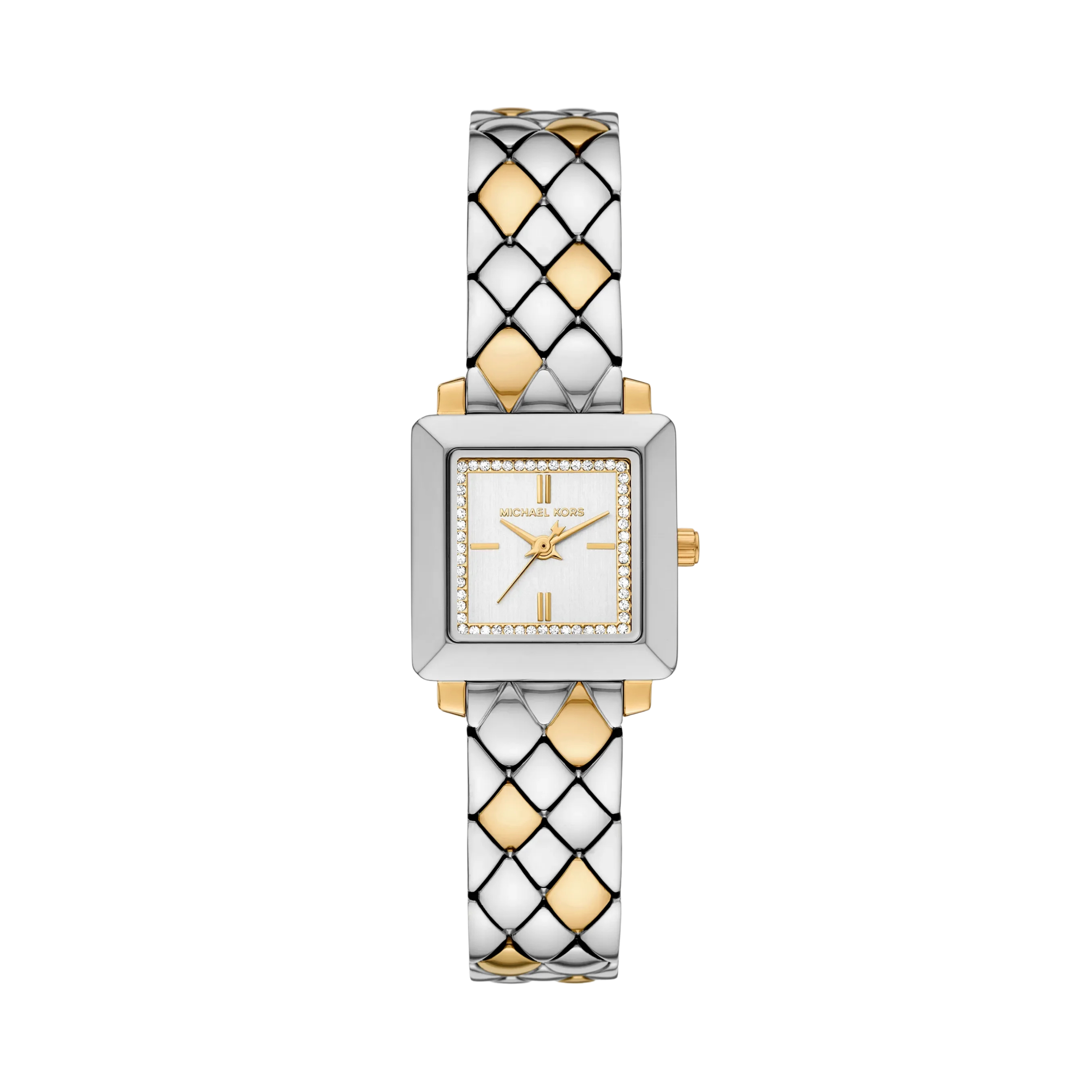 Michael Kors Women Petite Gwynn Pavé Two Tone Watch - Silver Gold