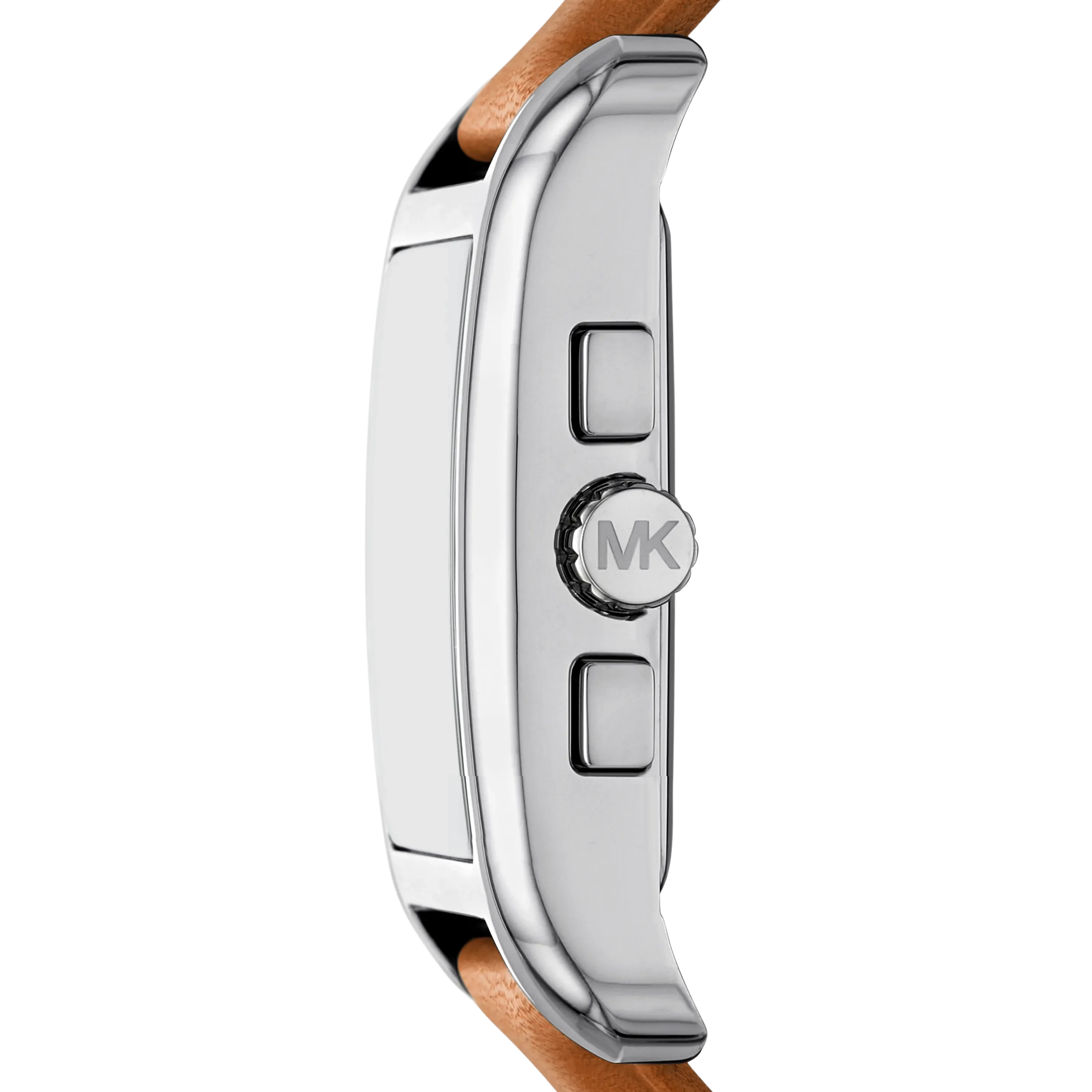 Michael Kors Women Monroe Silver Tone and Leather Watch - Silver Blue