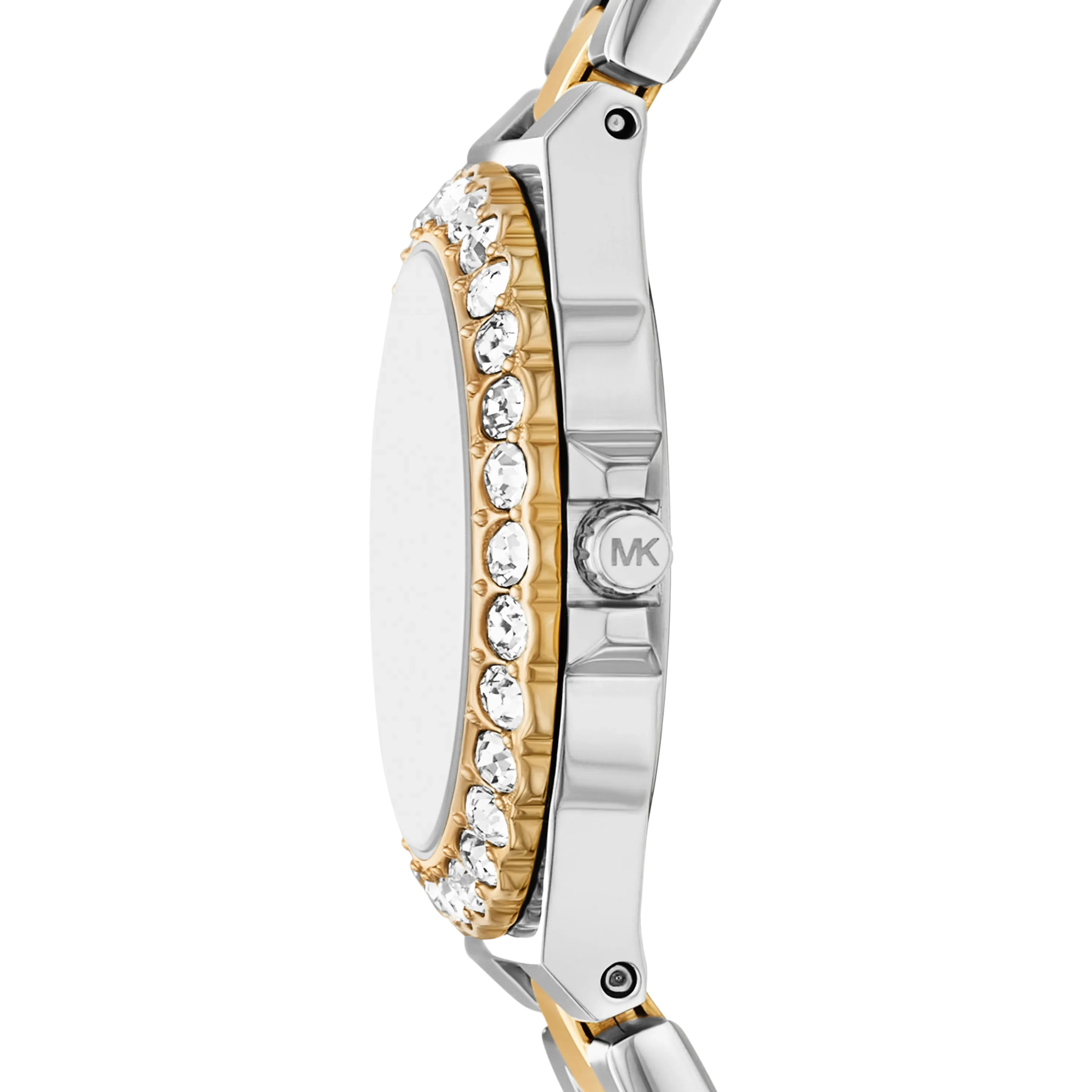 Michael Kors Women Mini Lennox Pave Two Tone Watch - Silver Gold
