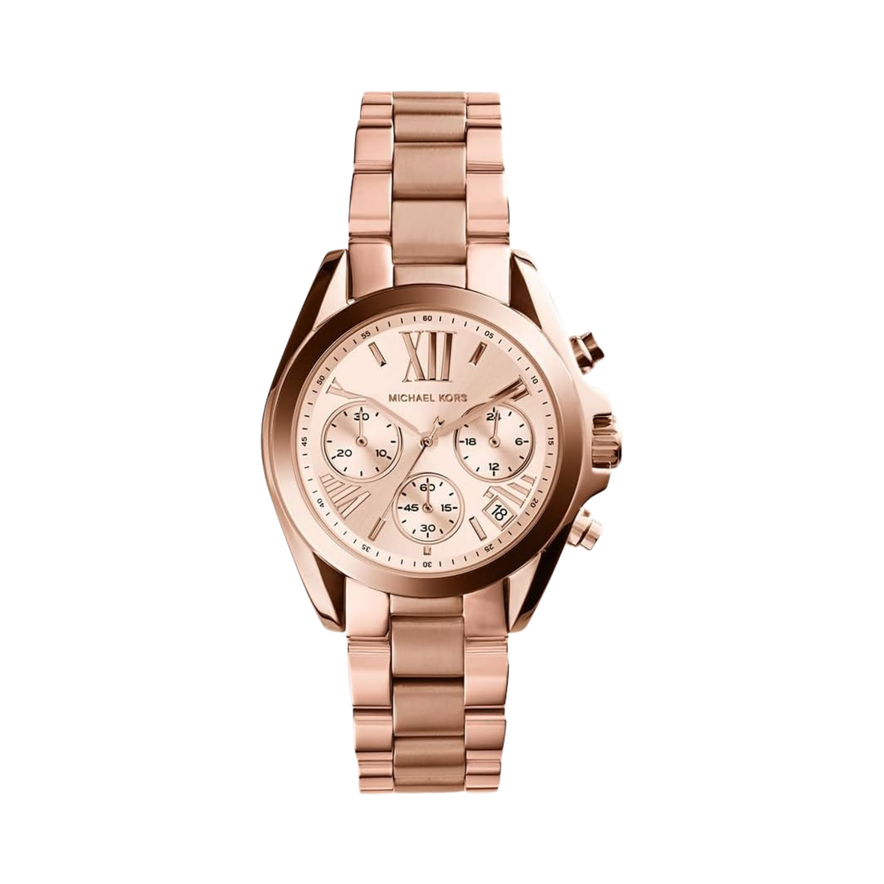 Michael Kors Women Bradshaw Stainless Steel Chronograph Watch - Rose Gold