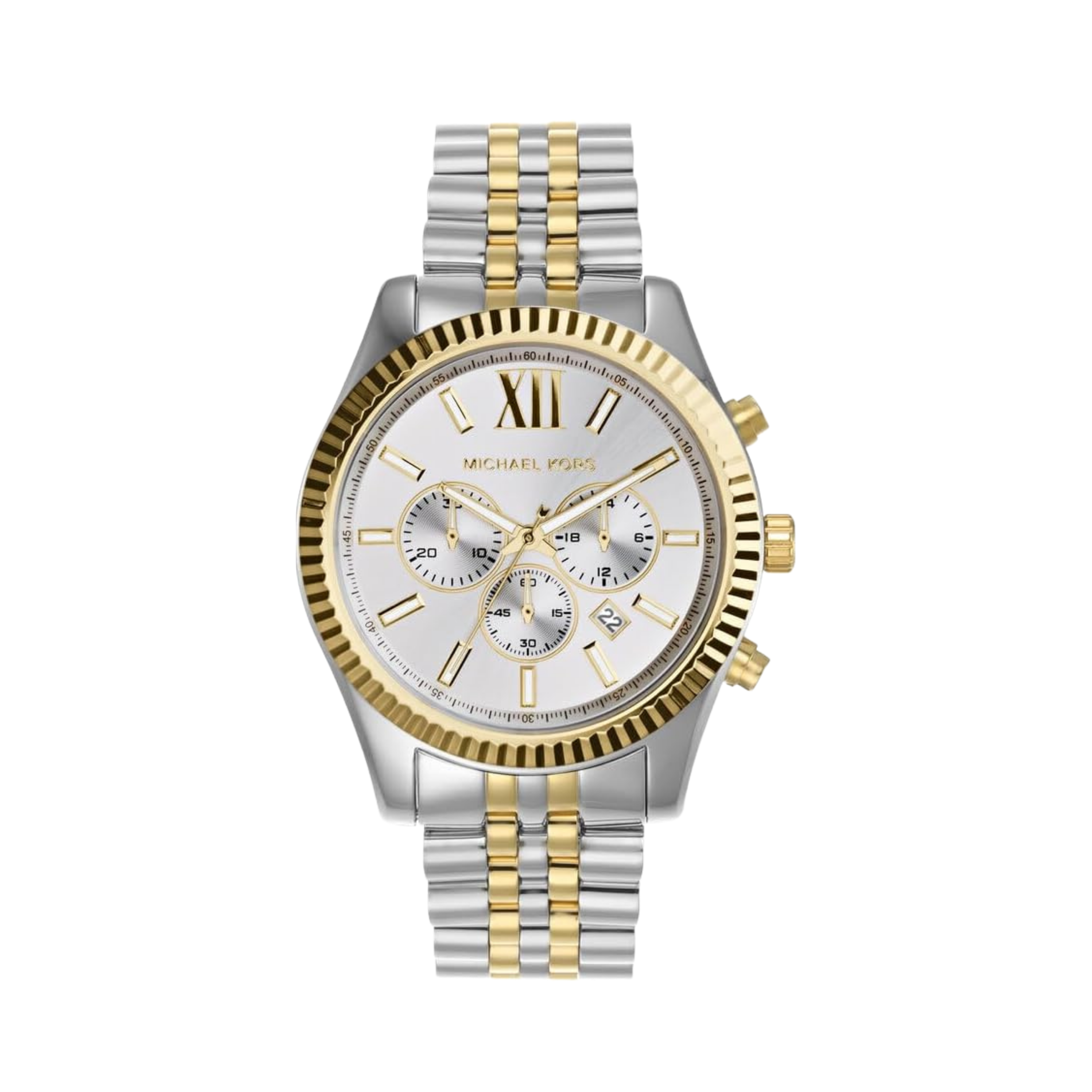 Michael Kors Men Lexington Stainless Steel Bracelet Watch - Silver Gold