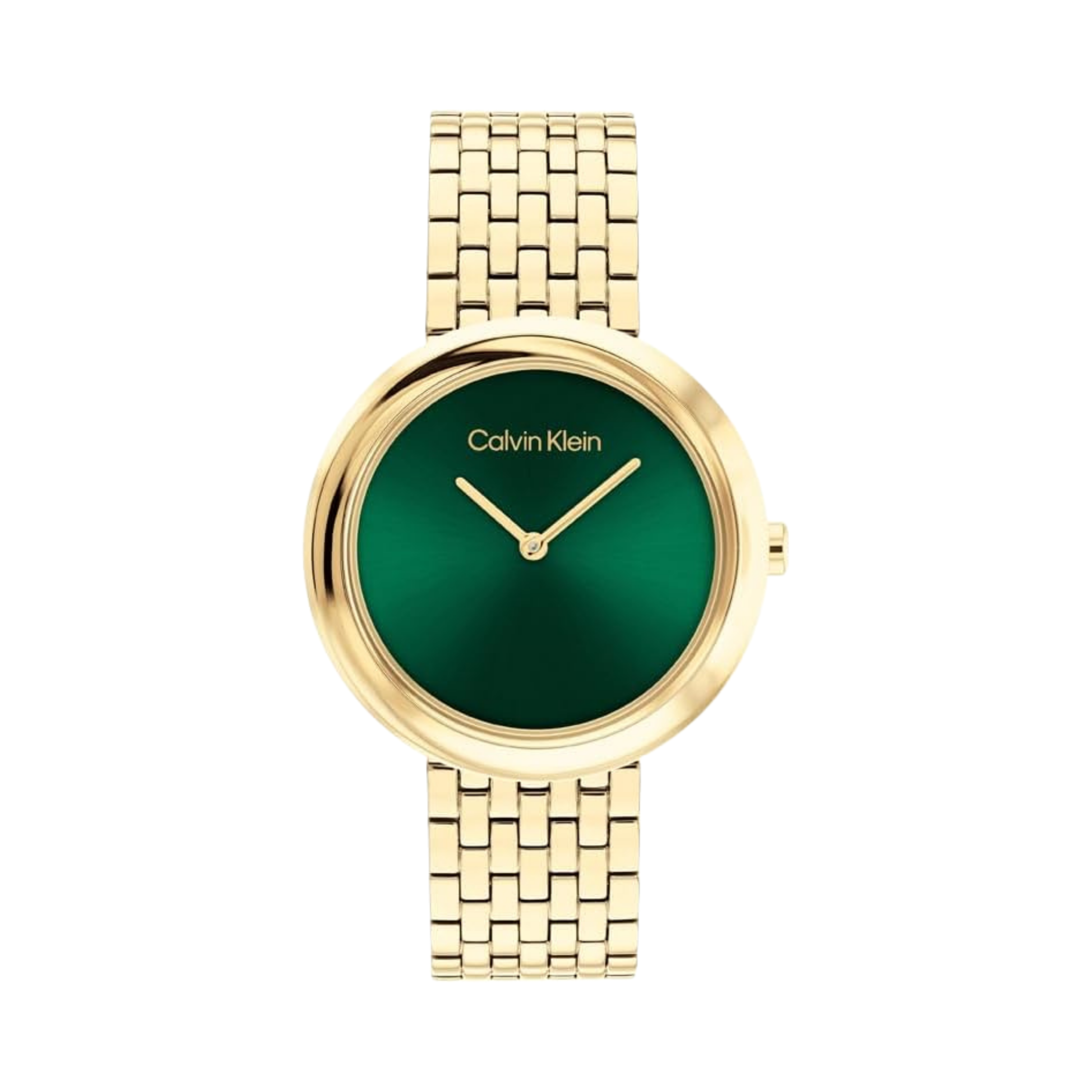 Calvin Klein Women Twisted Bezel Stainless Steel Watch - Green