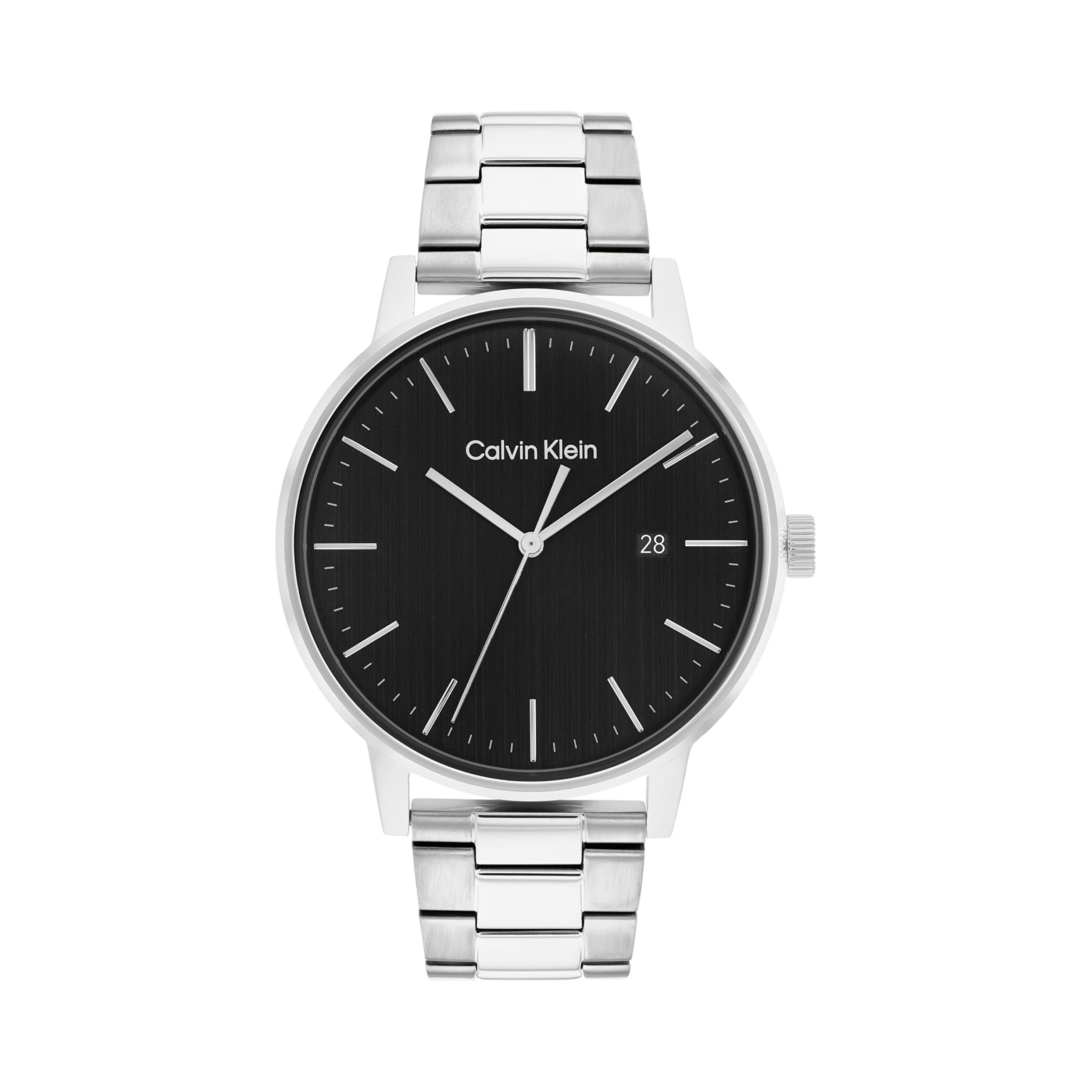 Calvin Klein Men Linked Watch - Silver Black