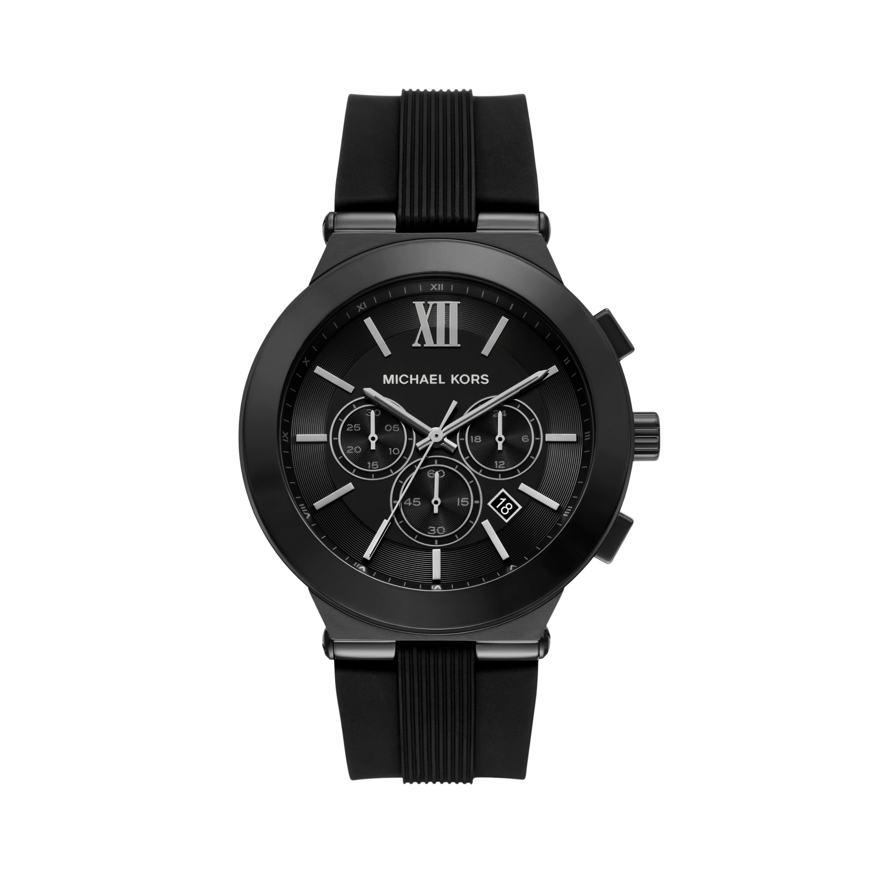 Michael Kors Men Billie Stainless Steel Or Silicone Watch - Black Chrono