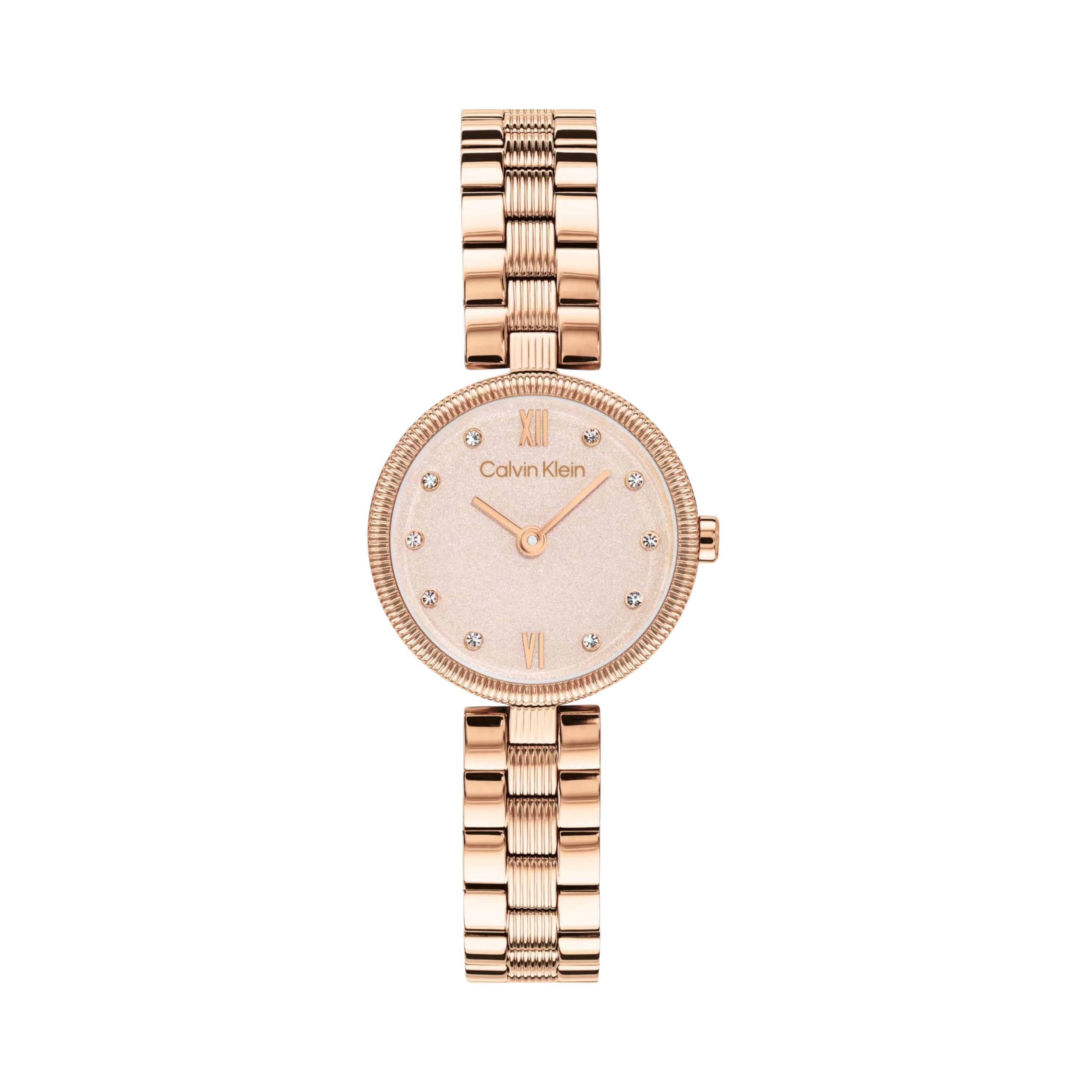 Calvin Klein Women Gleam Two Hand Quartz Watch - Rose Gold Shimmer