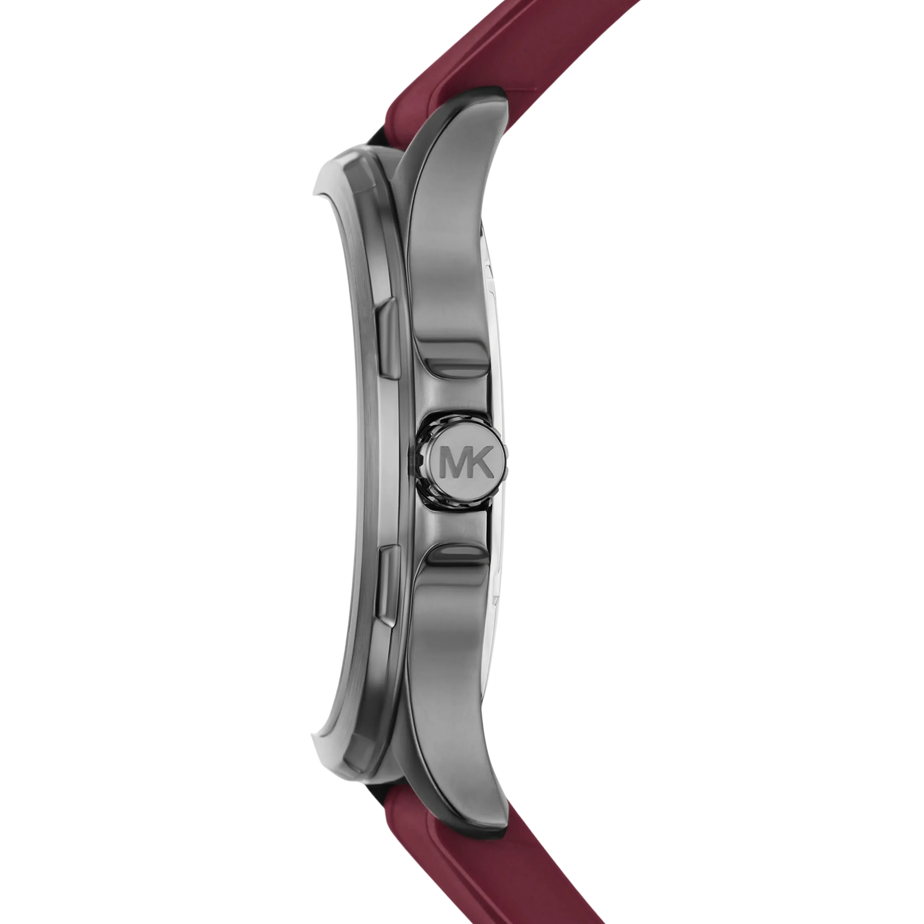 Michael Kors Men Oversized Bowen Gunmetal Tone Silicone Watch - Gunmetal
