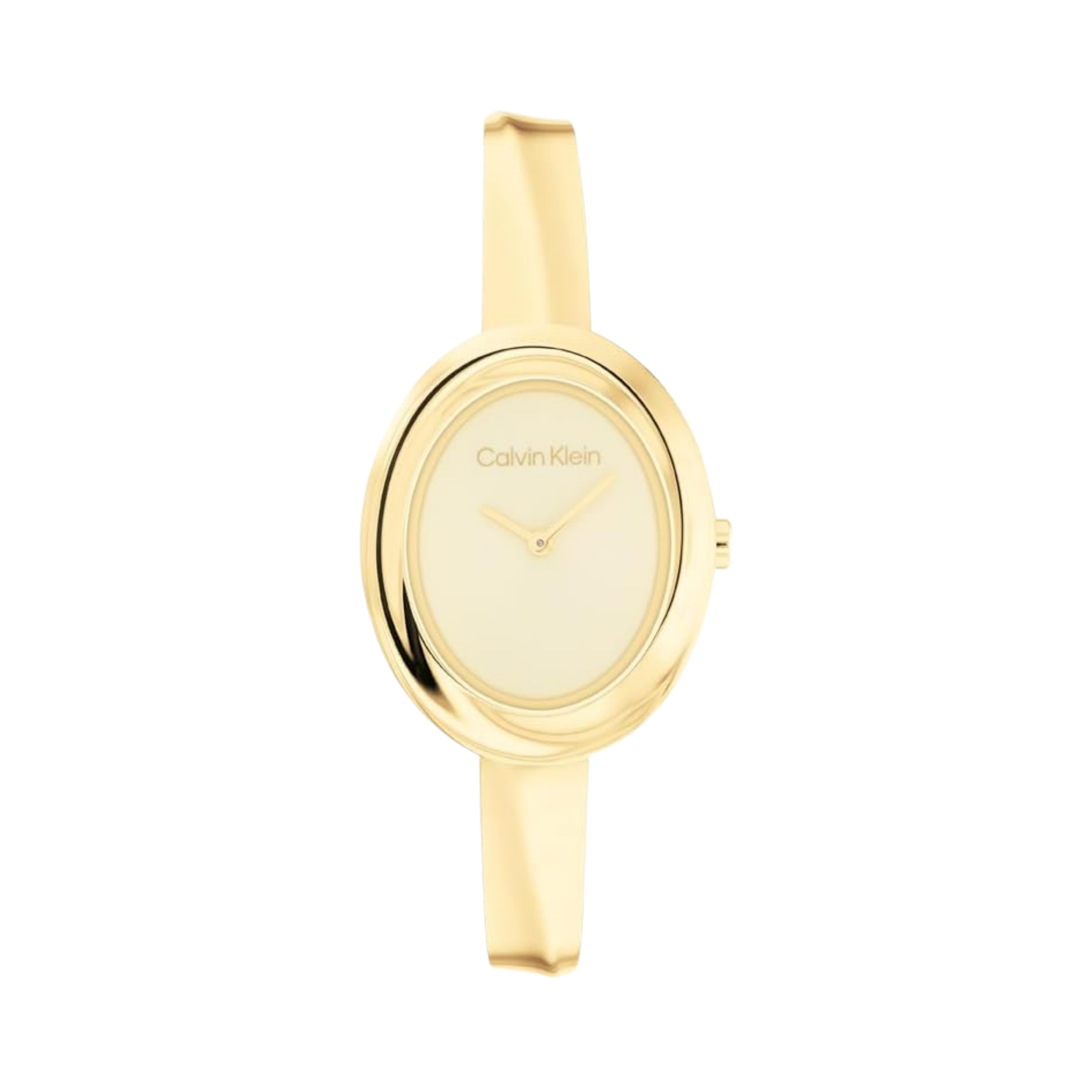 Calvin Klein Women Twisted Bezel 2H Quartz Watch - Gold Plated