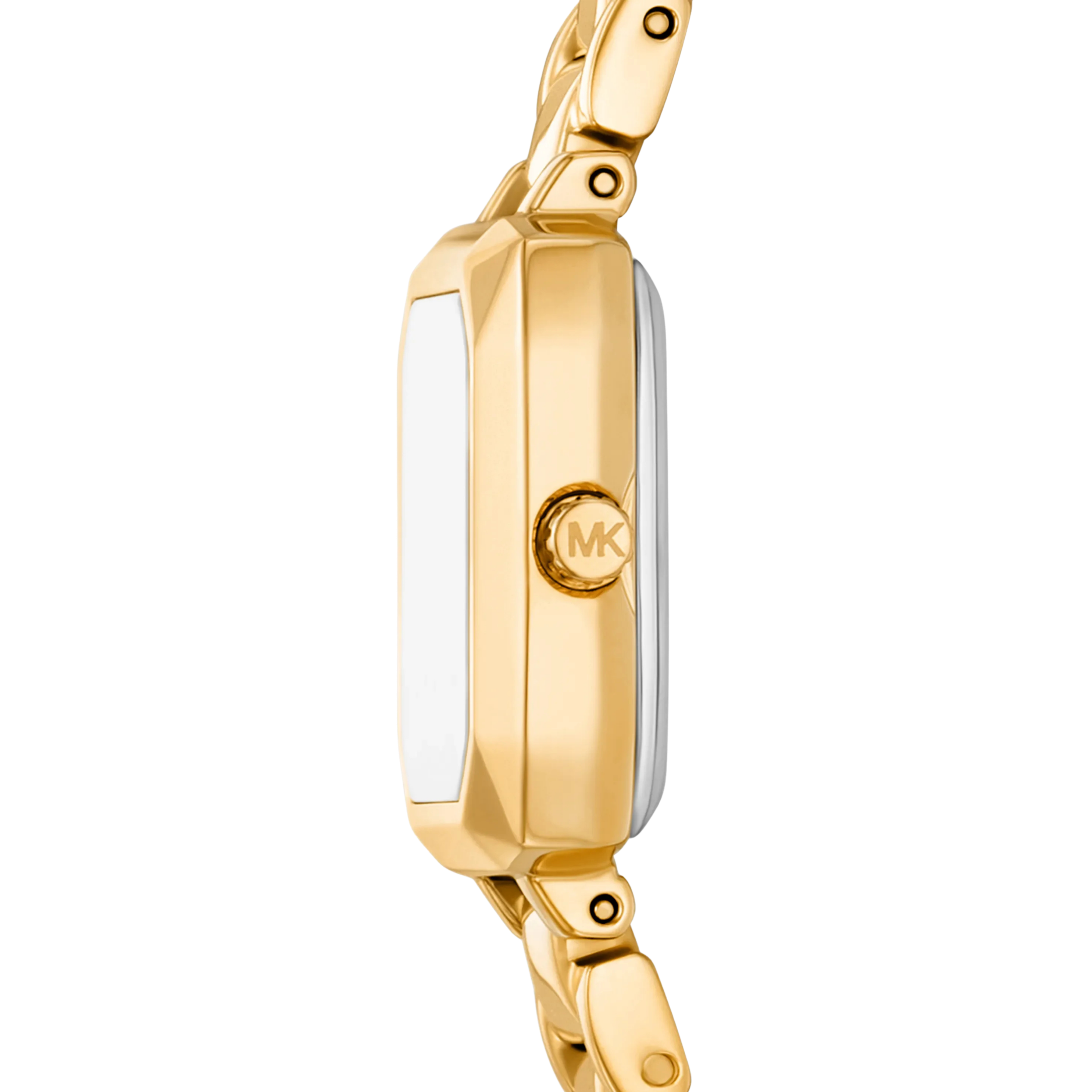 Michael Kors Women Micro Alane Pave Gold Tone Watch - Gold