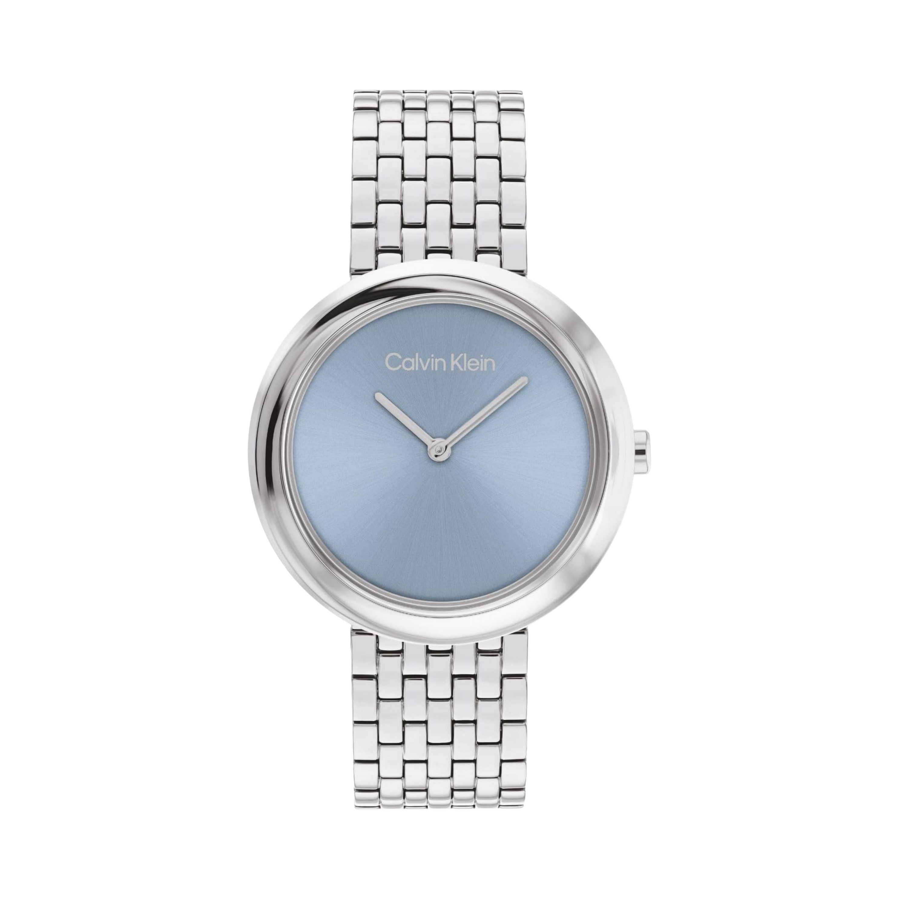 Calvin Klein Women Twisted Bezel Stainless Steel Watch - Blue