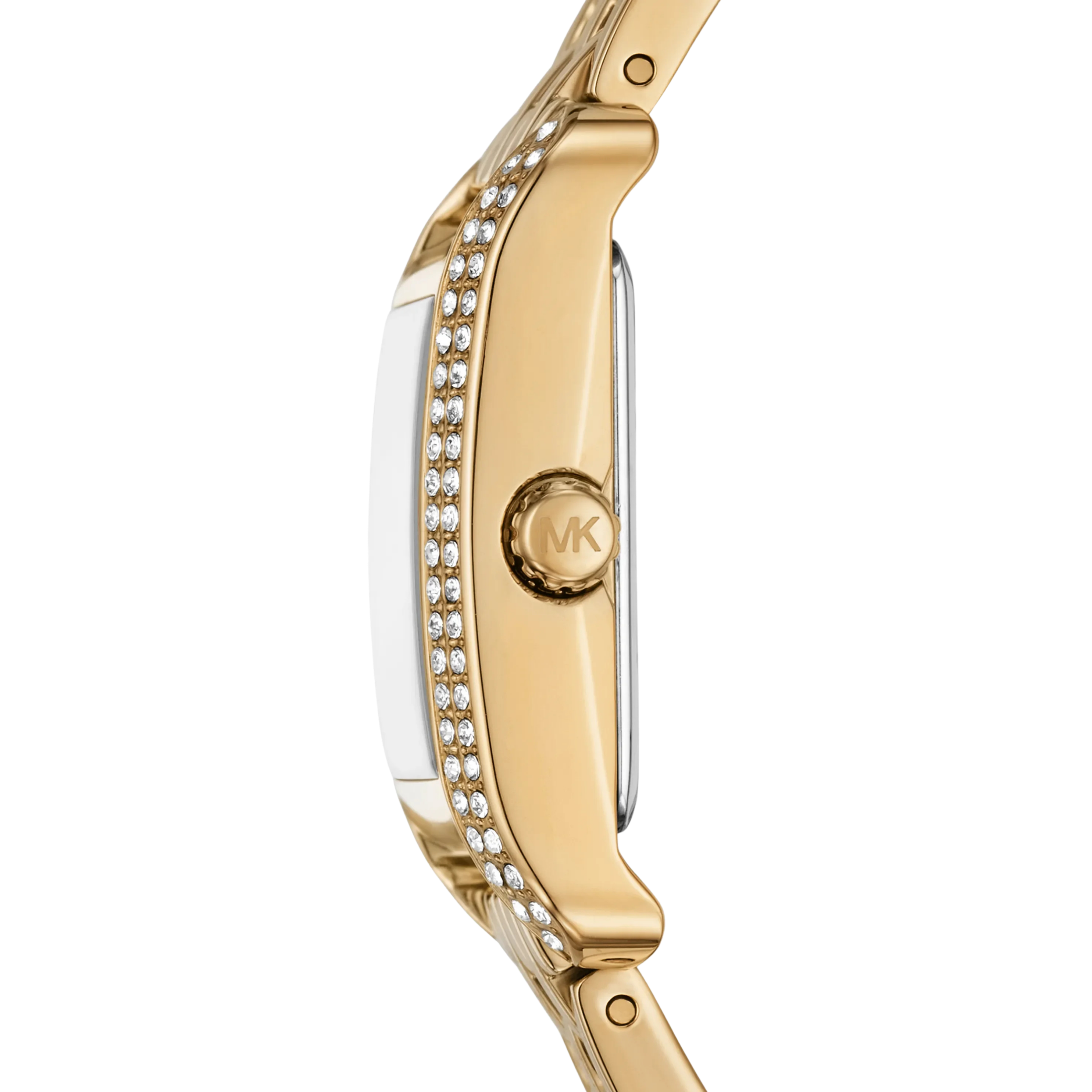 Michael Kors Women Mini Monroe Pavé Gold Tone Watch - Gold