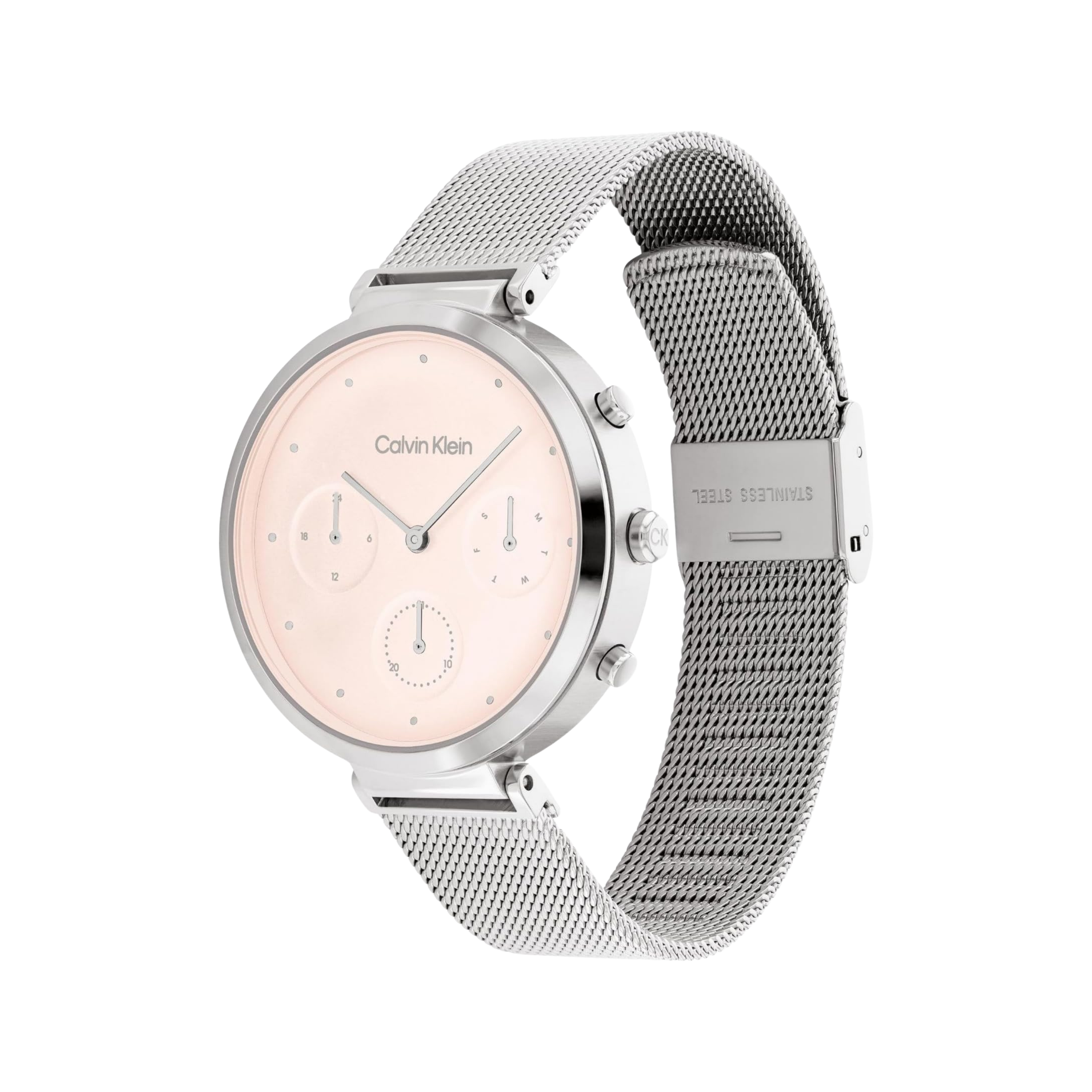 Calvin Klein Women Radiant Minimalistic T Bar Watch -  Blush Silver