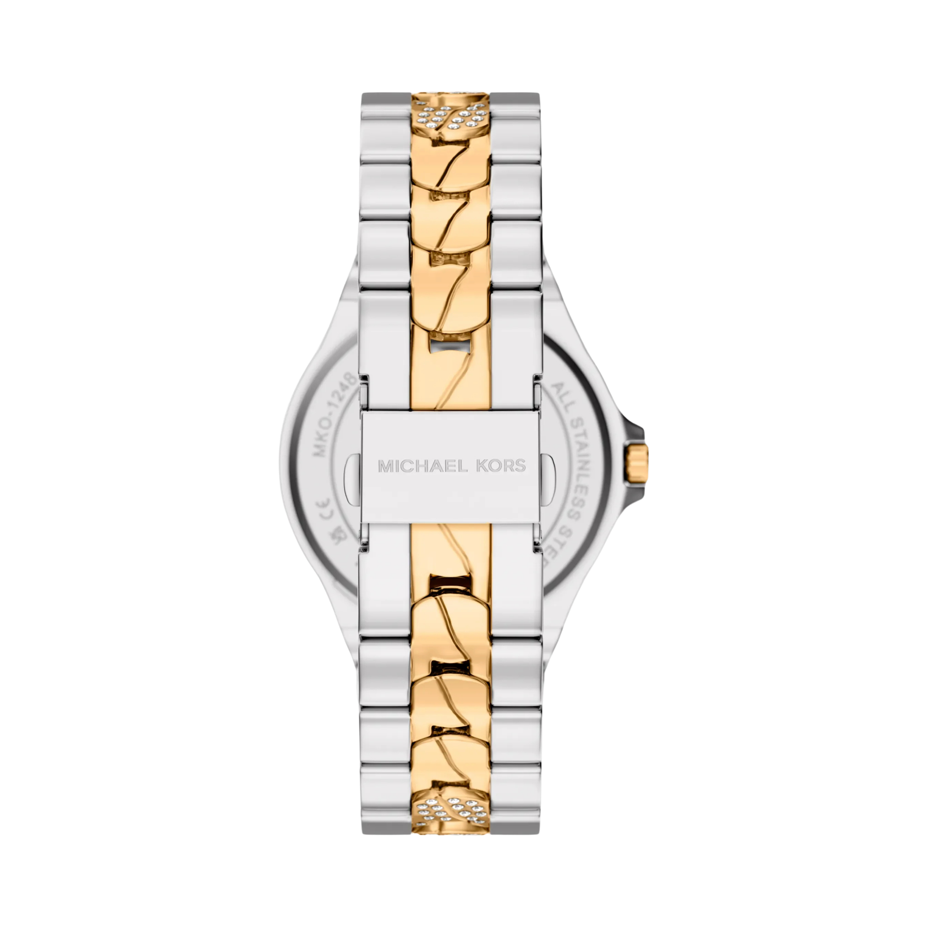 Michael Kors Women Lennox Pave Two Tone Watch - Silver Gold