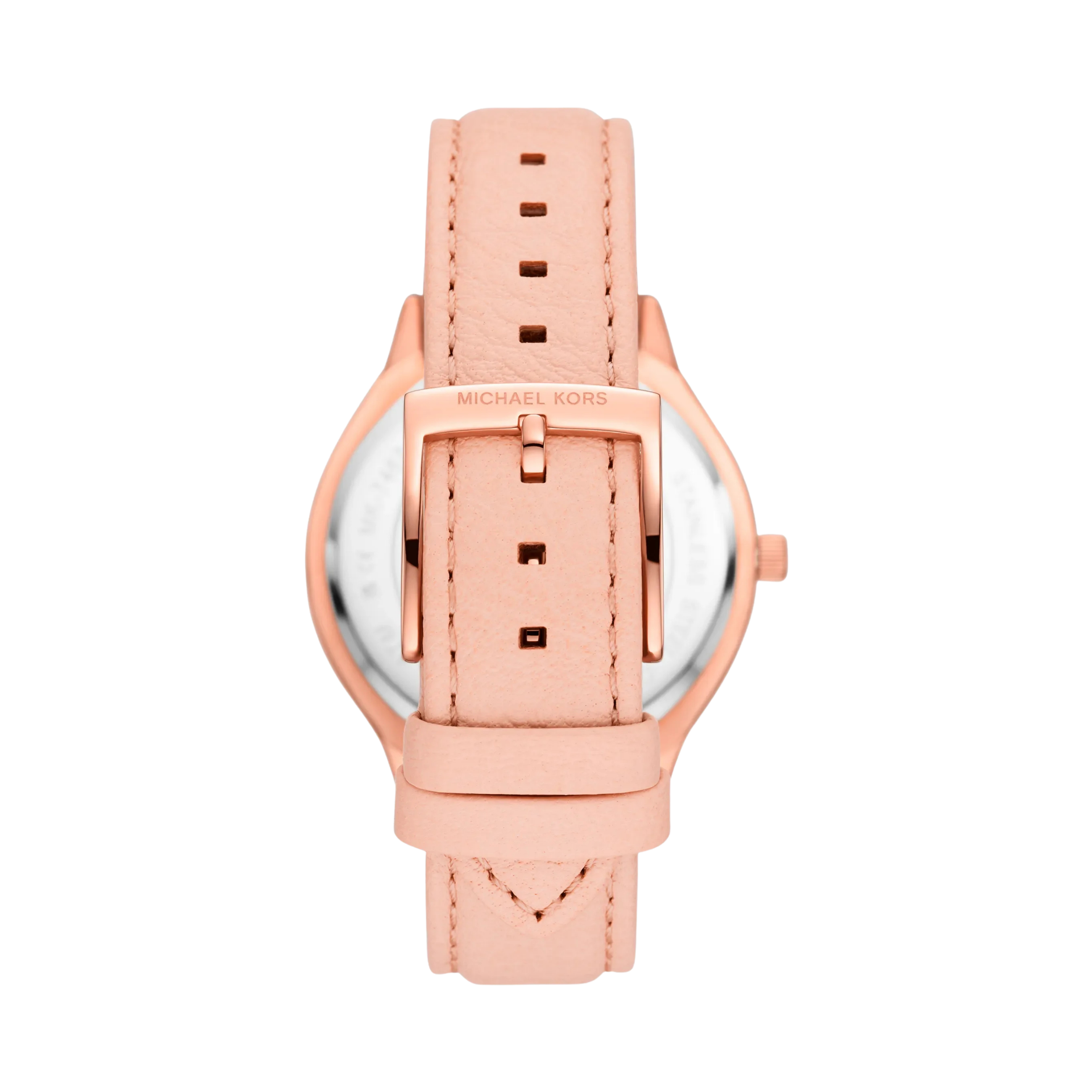Michael Kors Women Slim Runway Rose Gold Tone and Leather Watch - Soft Pink